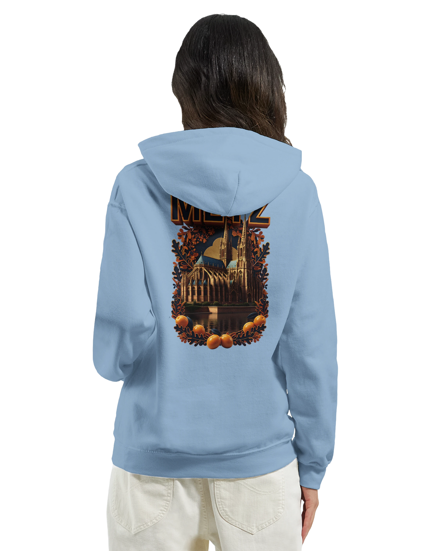 Sweat à capuche unisexe Metz - Ville de France - Design Premium