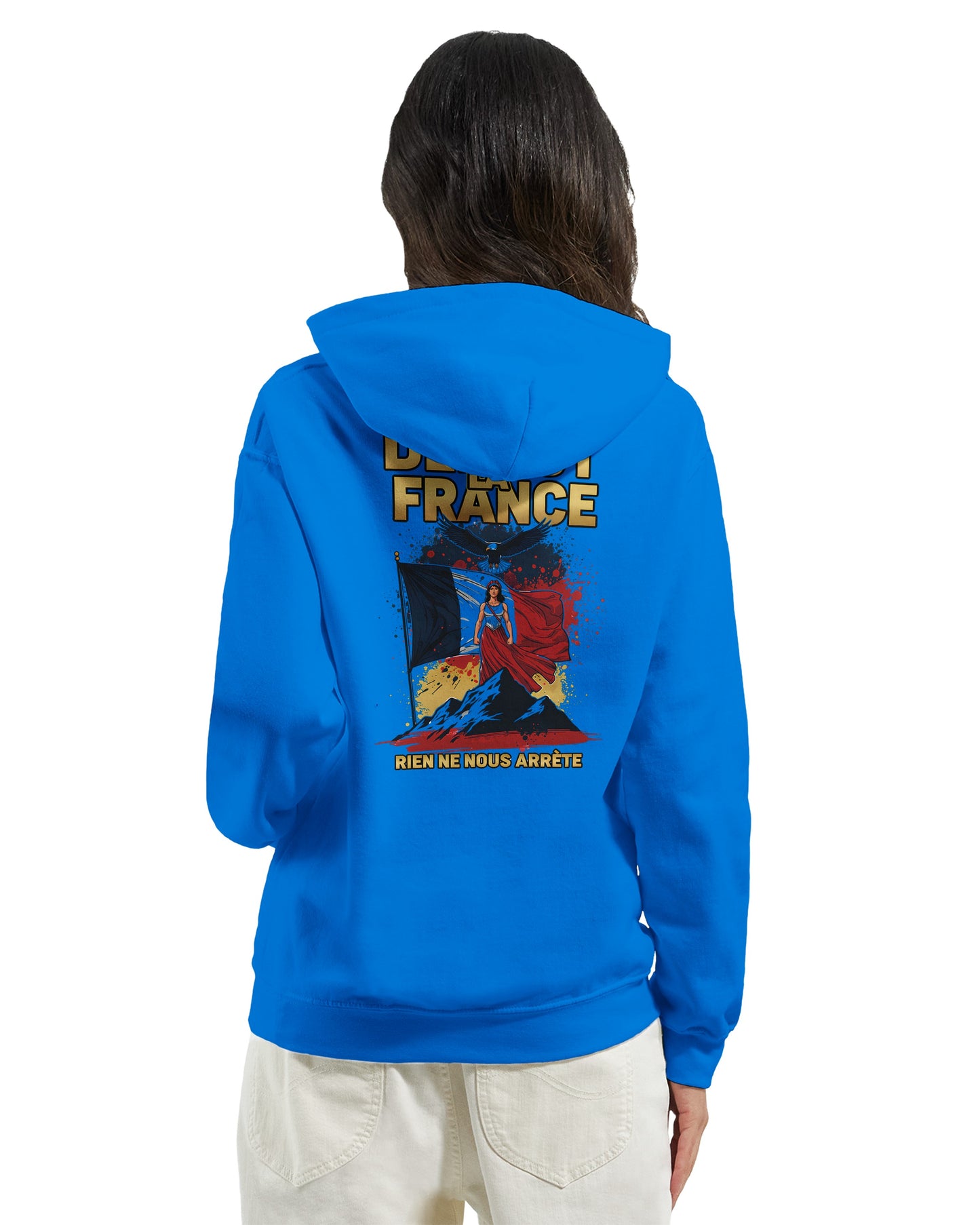 Sweat à capuche femme Debout la France - Hoodie en coton mélangé premium