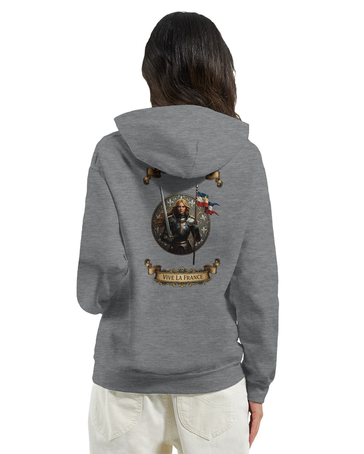 Sweat à Capuche Femme Jeanne d'Arc - Hoodie Confortable et Résistant