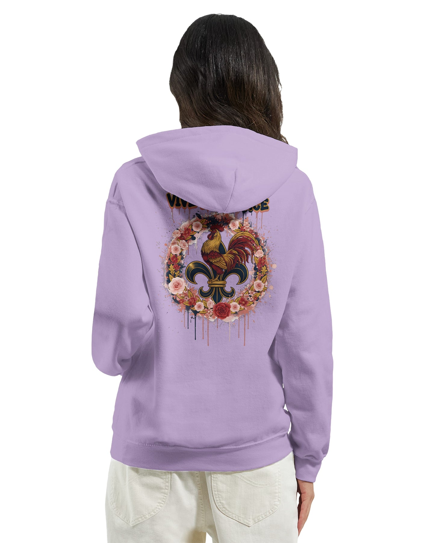 Sweat à capuche femme  Vive la France – Hoodie Premium Confortable et Résistant