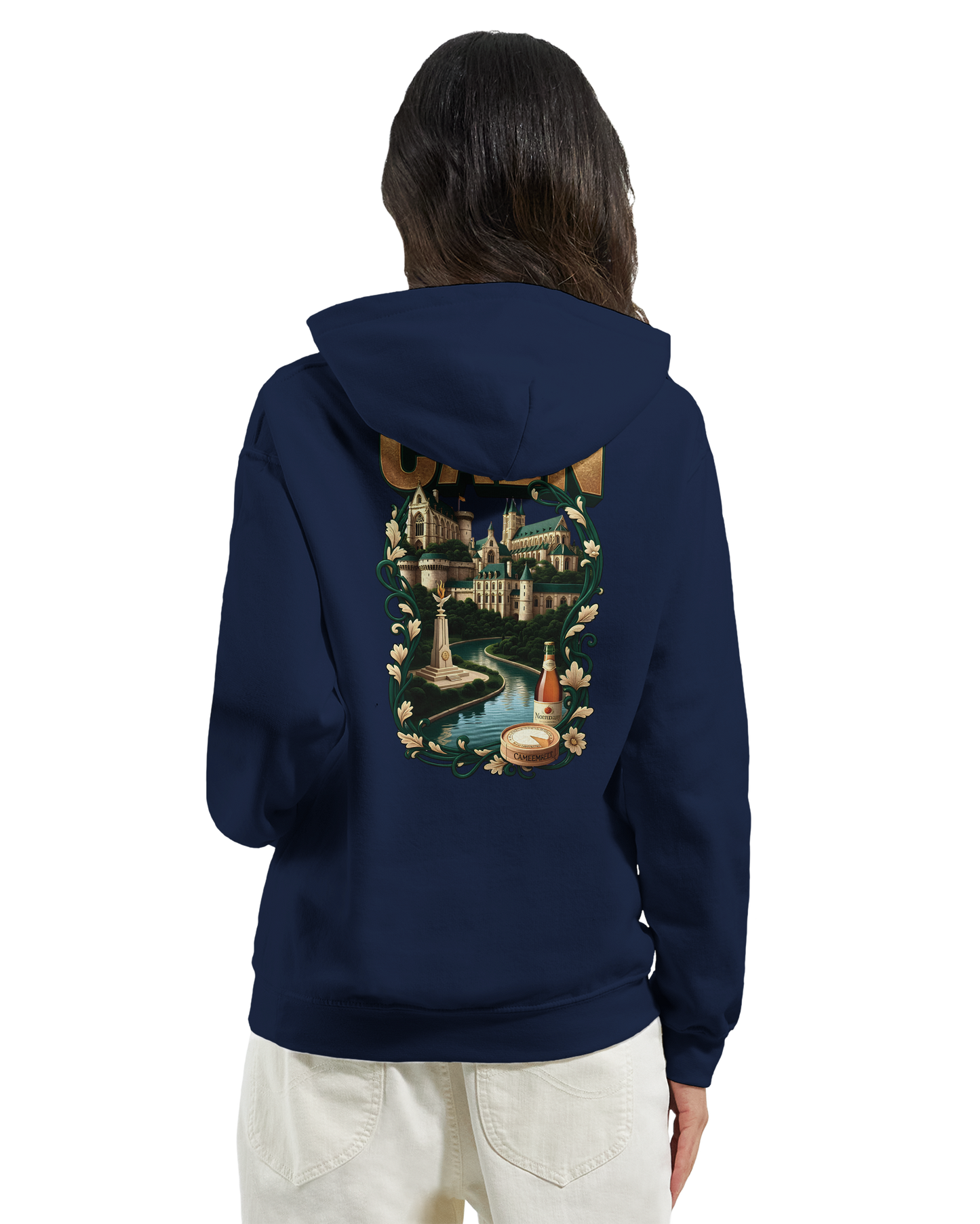 Sweat à capuche Caen - Ville de France - Unisexe Premium