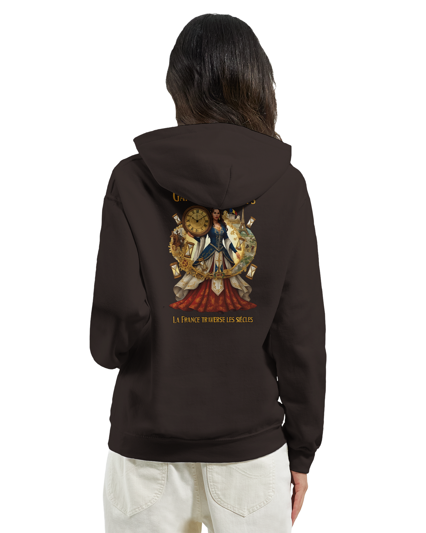 Sweat à Capuche Femme Gardienne du Temps - Confort Premium