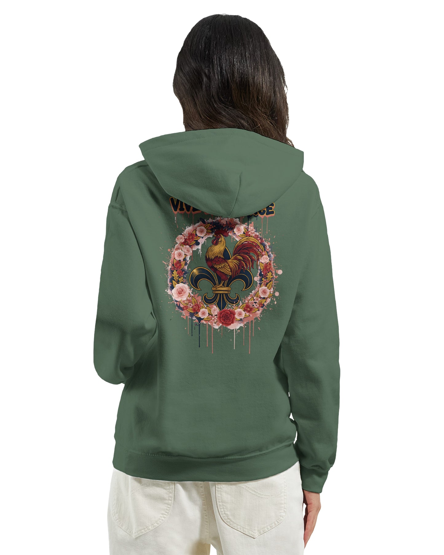 Sweat à capuche femme  Vive la France – Hoodie Premium Confortable et Résistant