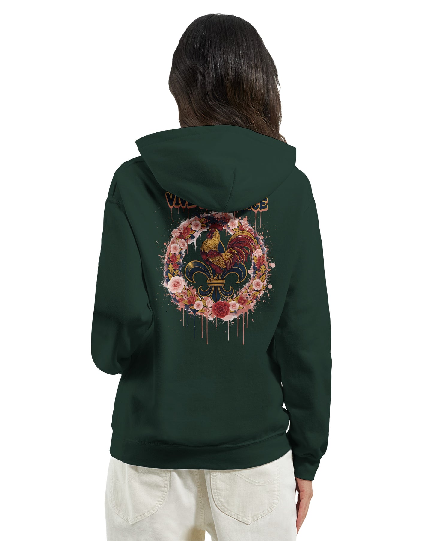 Sweat à capuche femme  Vive la France – Hoodie Premium Confortable et Résistant