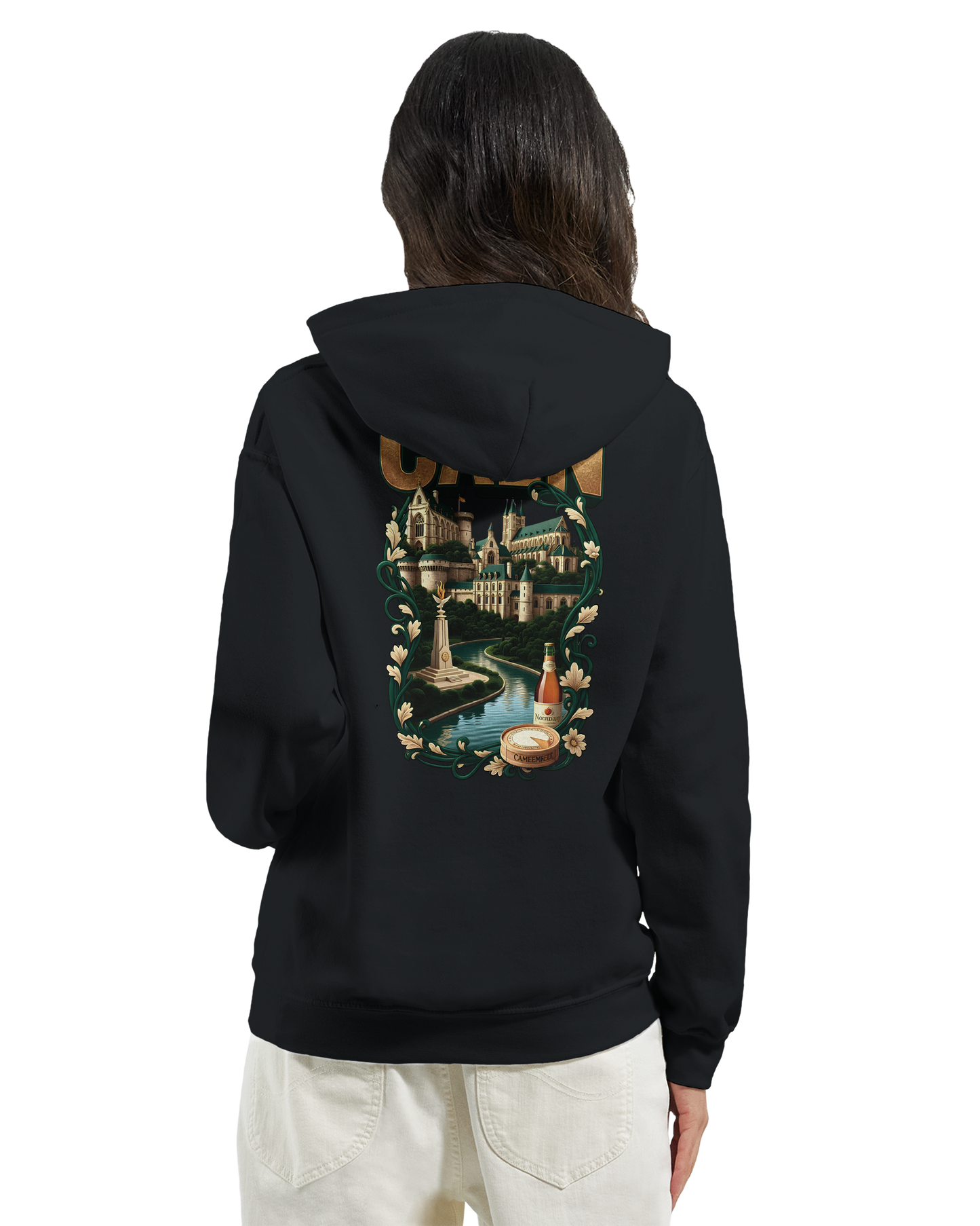 Sweat à capuche Caen - Ville de France - Unisexe Premium