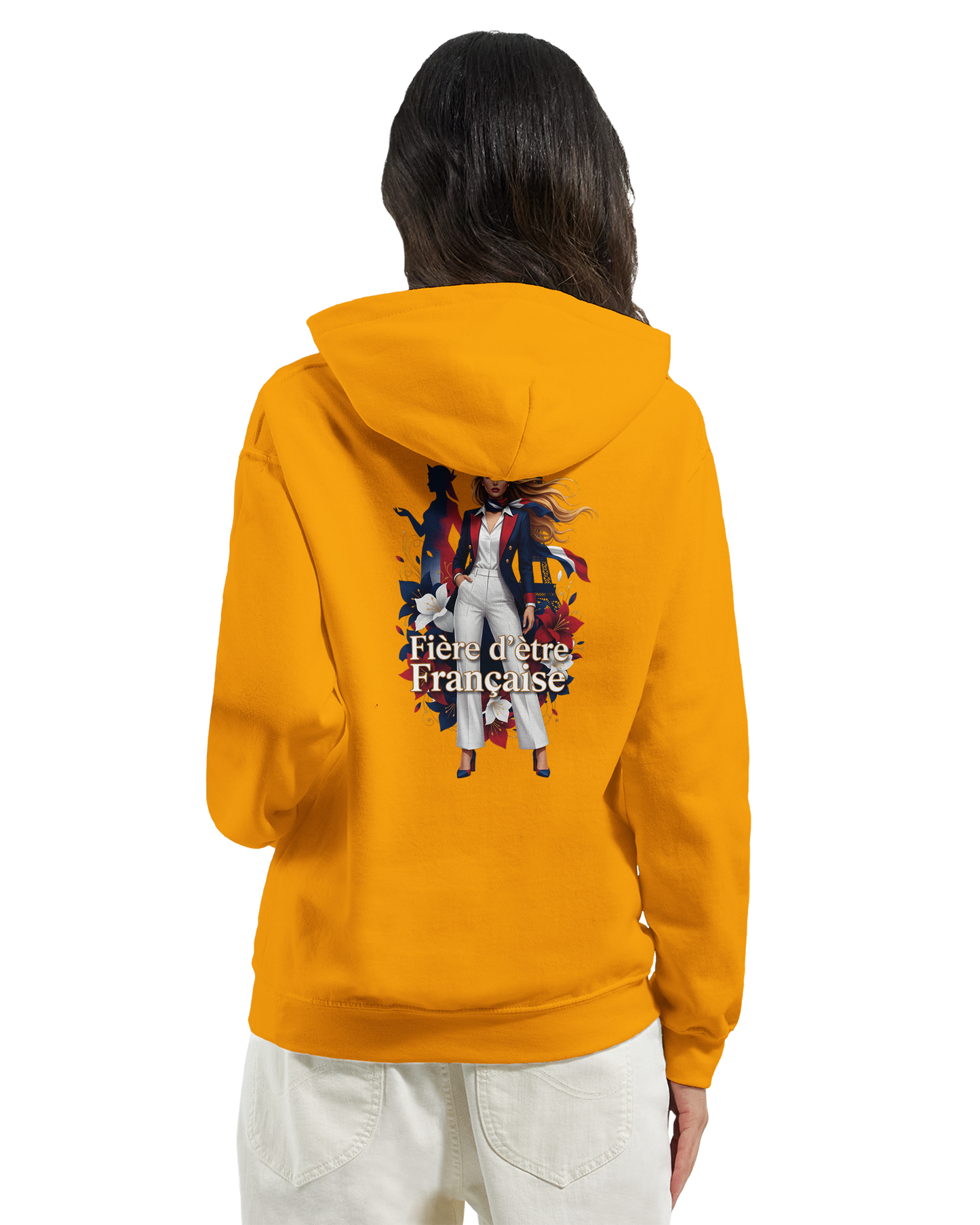 Sweat à Capuche Femme Fière d'être Française - Confort Premium