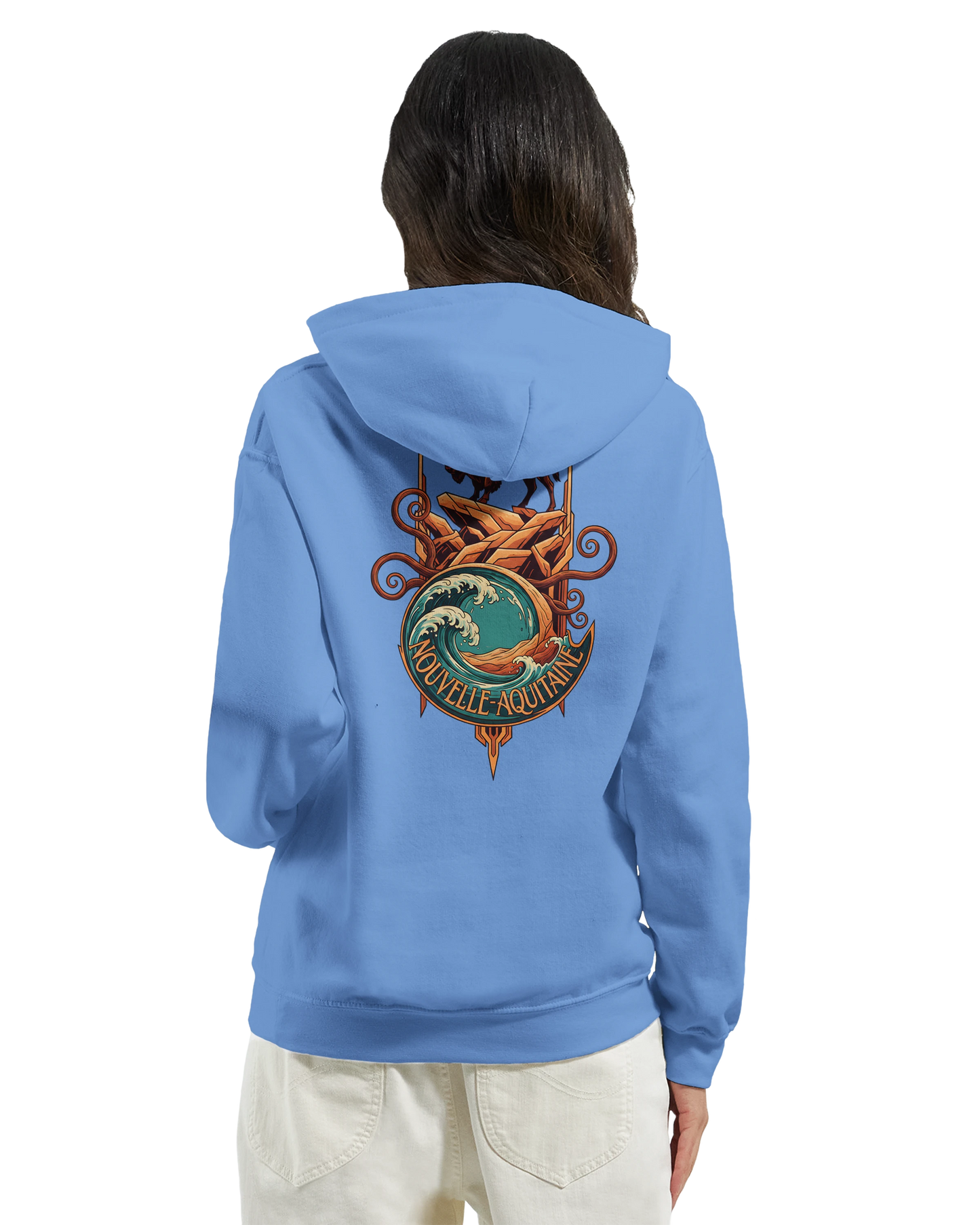 Sweat à capuche unisexe Nouvelle-Aquitaine - Hoodie premium en coton mélangé