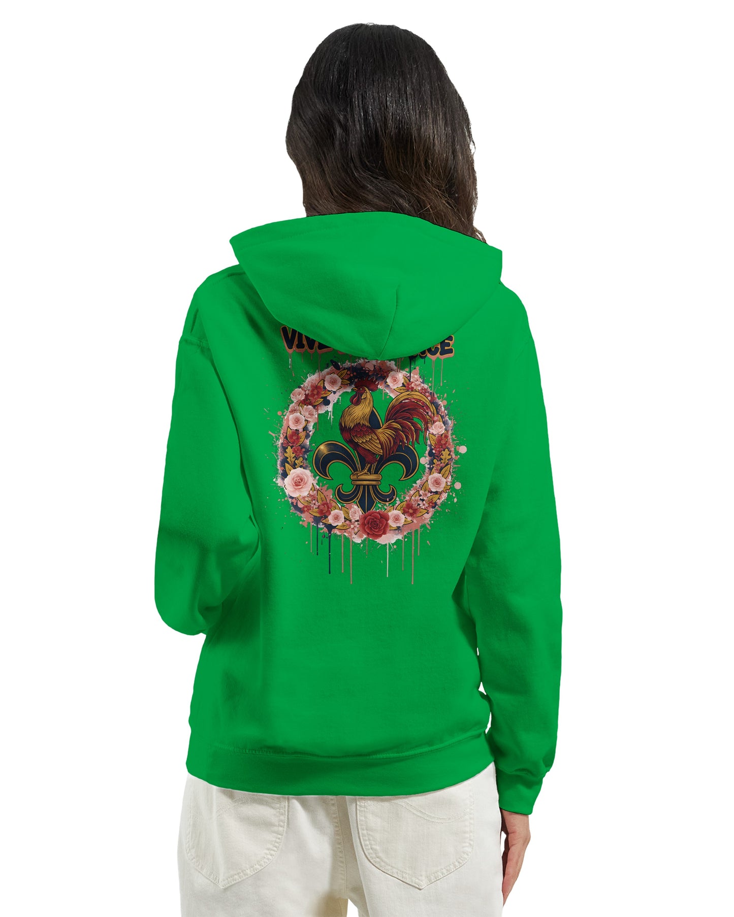 Sweat à capuche femme  Vive la France – Hoodie Premium Confortable et Résistant