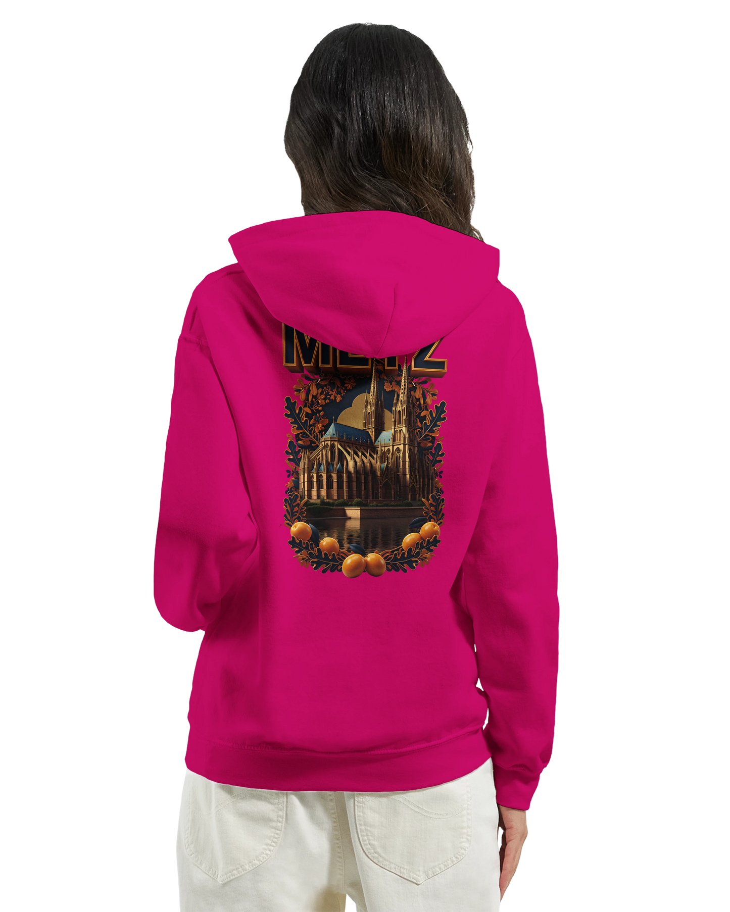 Sweat à capuche unisexe Metz - Ville de France - Design Premium