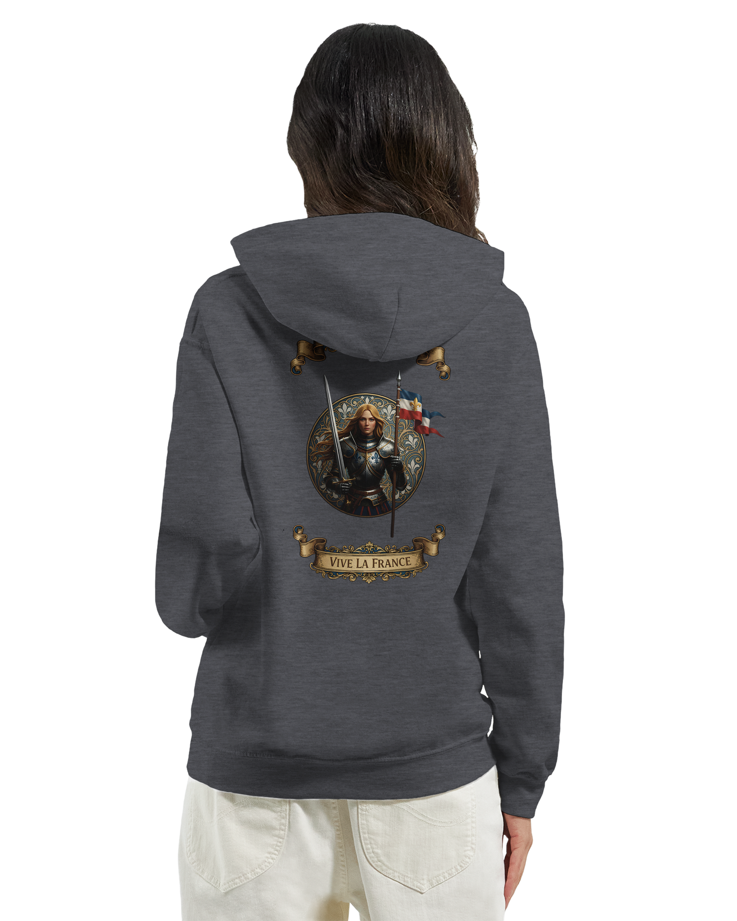 Sweat à Capuche Femme Jeanne d'Arc - Hoodie Confortable et Résistant