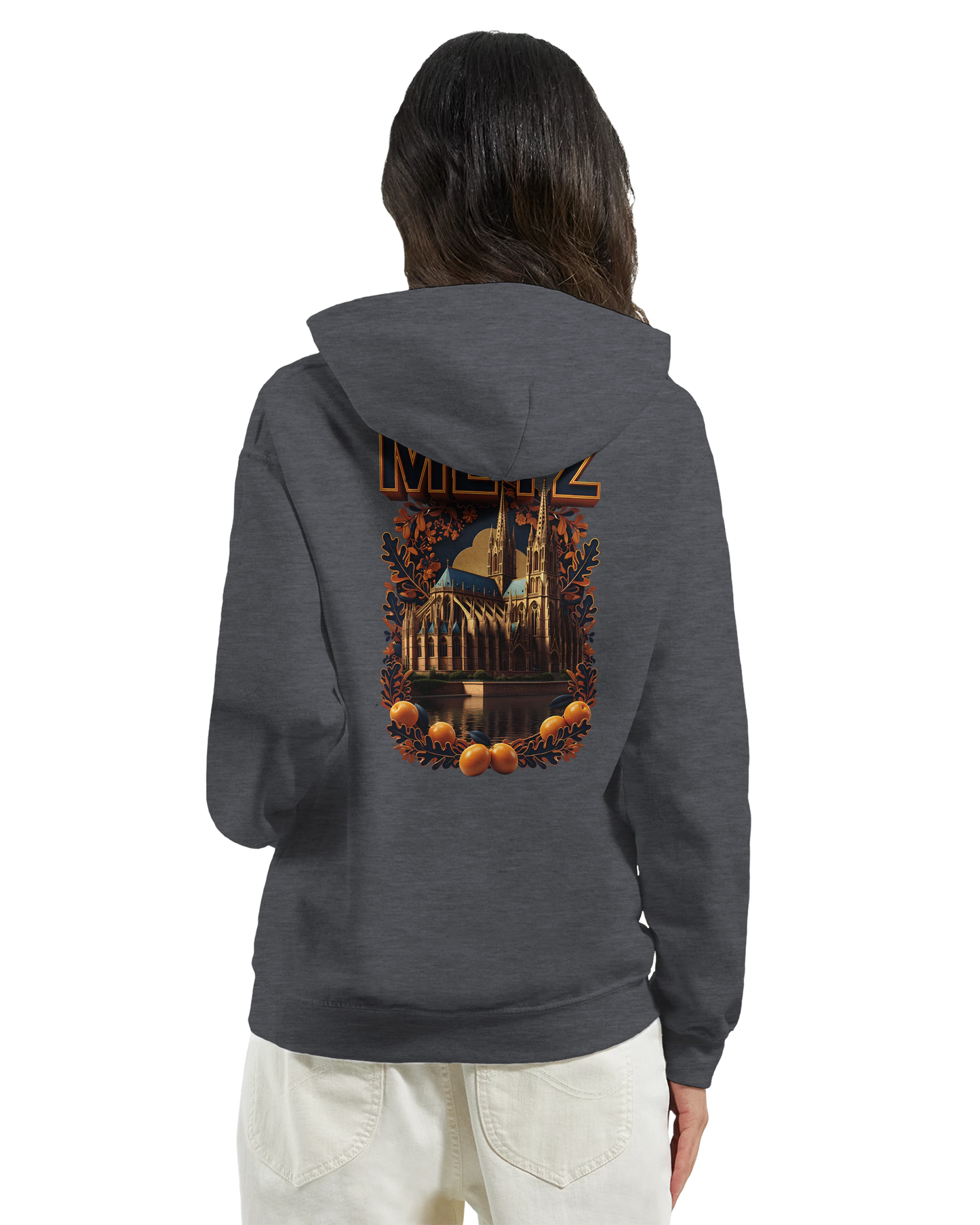 Sweat à capuche unisexe Metz - Ville de France - Design Premium