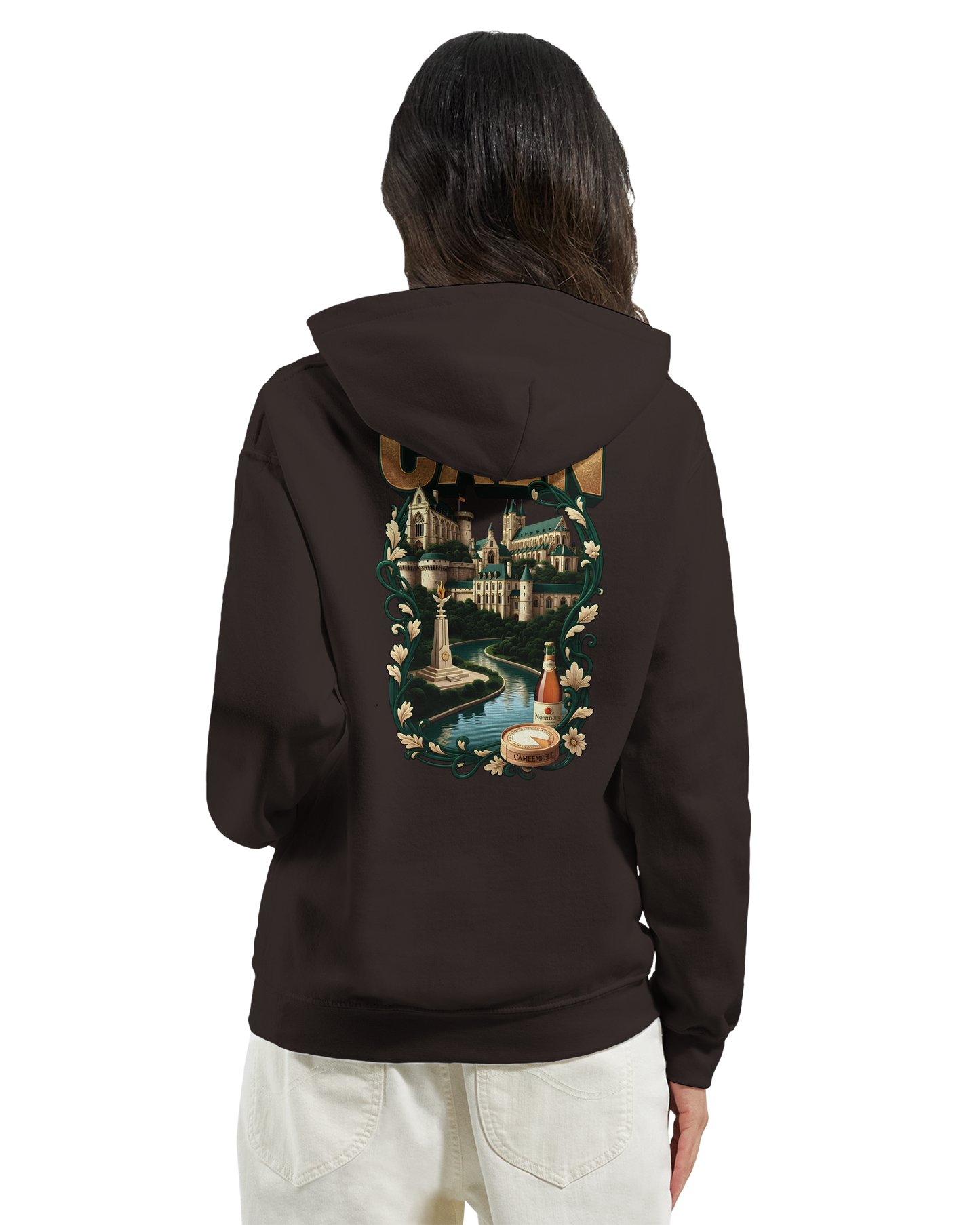 Sweat à capuche Caen - Ville de France - Unisexe Premium