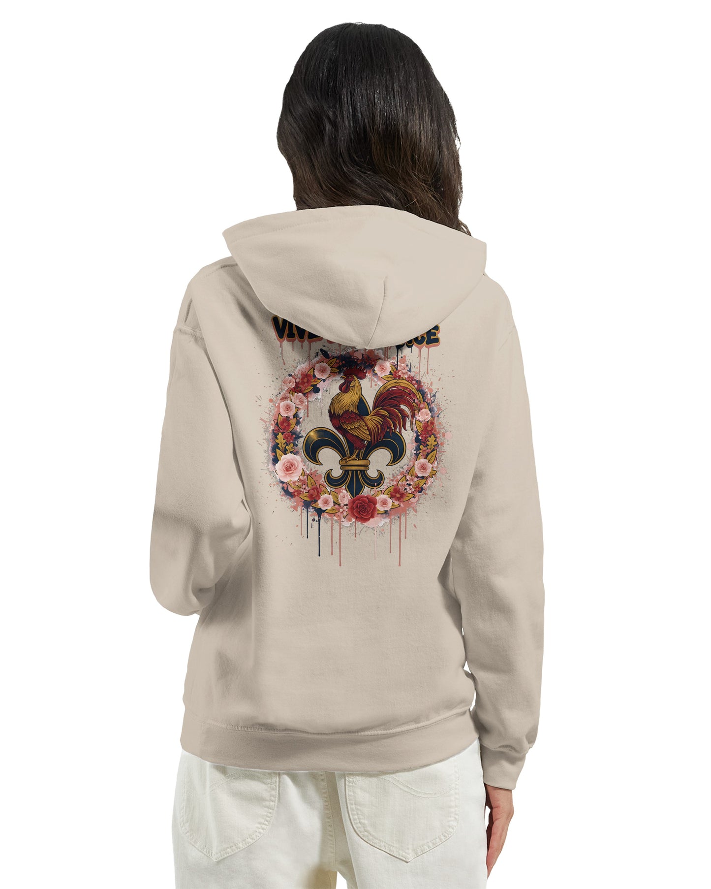 Sweat à capuche femme  Vive la France – Hoodie Premium Confortable et Résistant