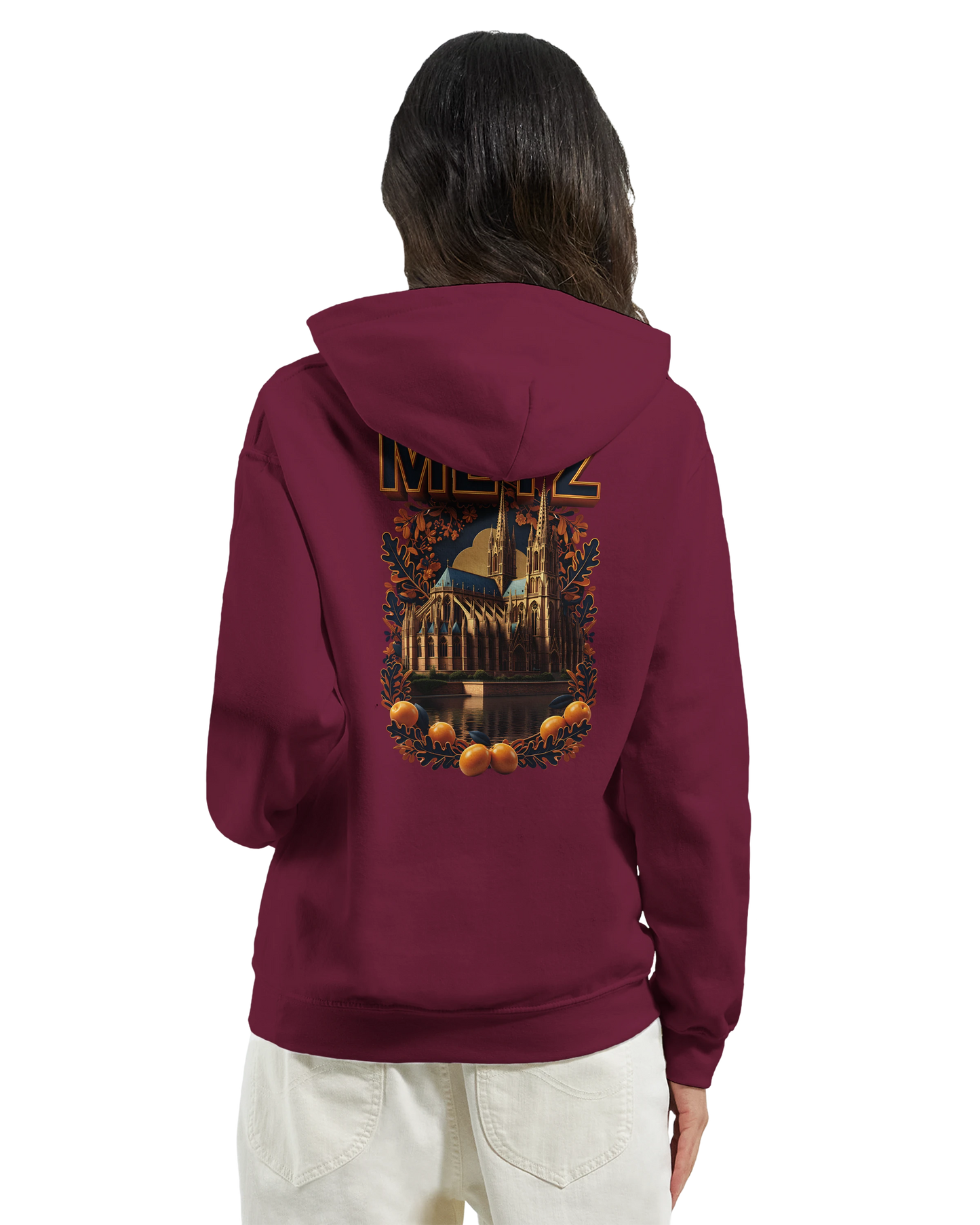 Sweat à capuche unisexe Metz - Ville de France - Design Premium