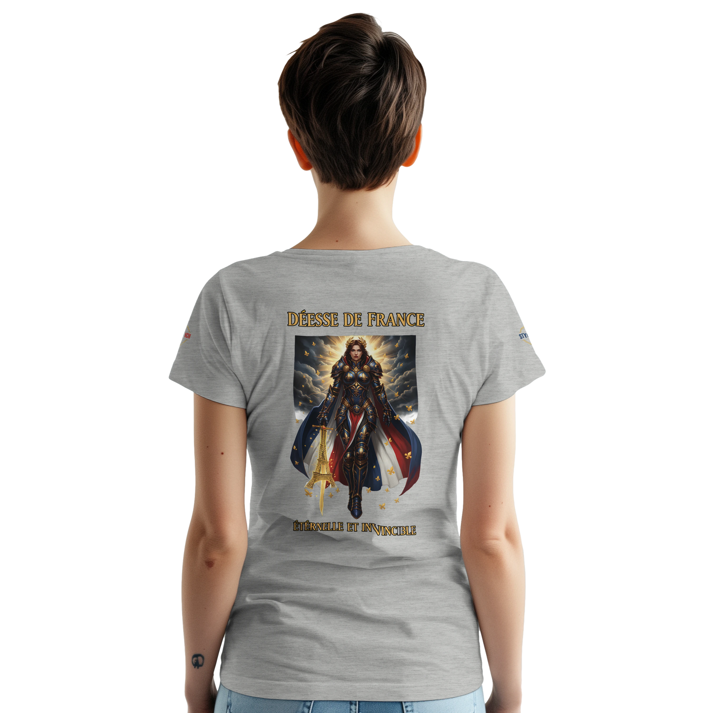 T-shirt Femme Déesse de France - Coton Épais à Coupe Classique