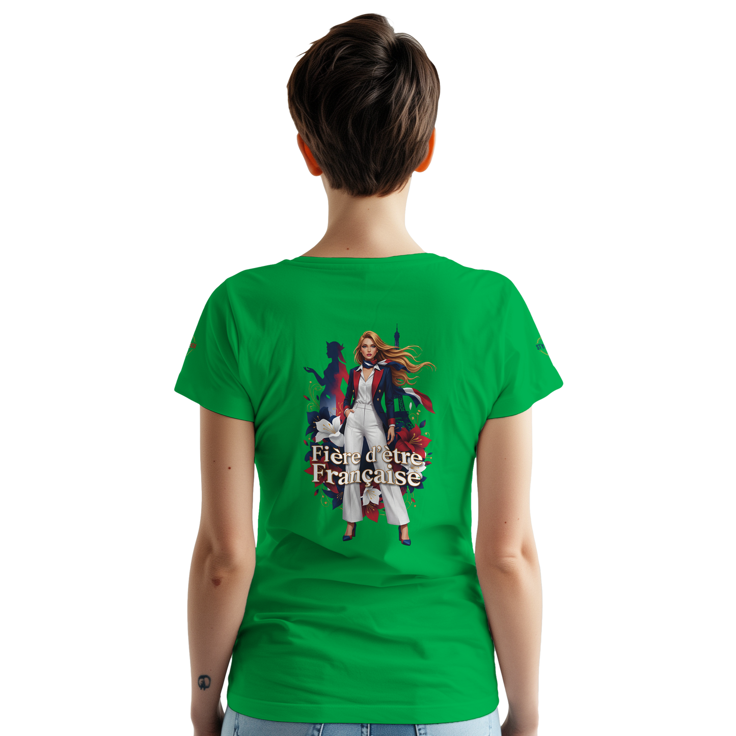 T-Shirt Femme Fière d'Être Française – Coton Premium