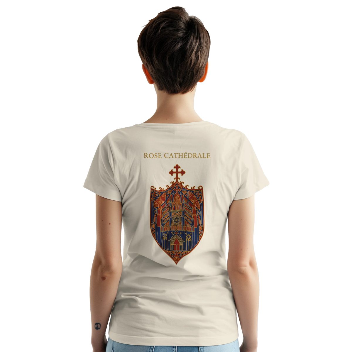 T-Shirt Femme Rose Cathédrale | Gildan 5000 Coton Épais