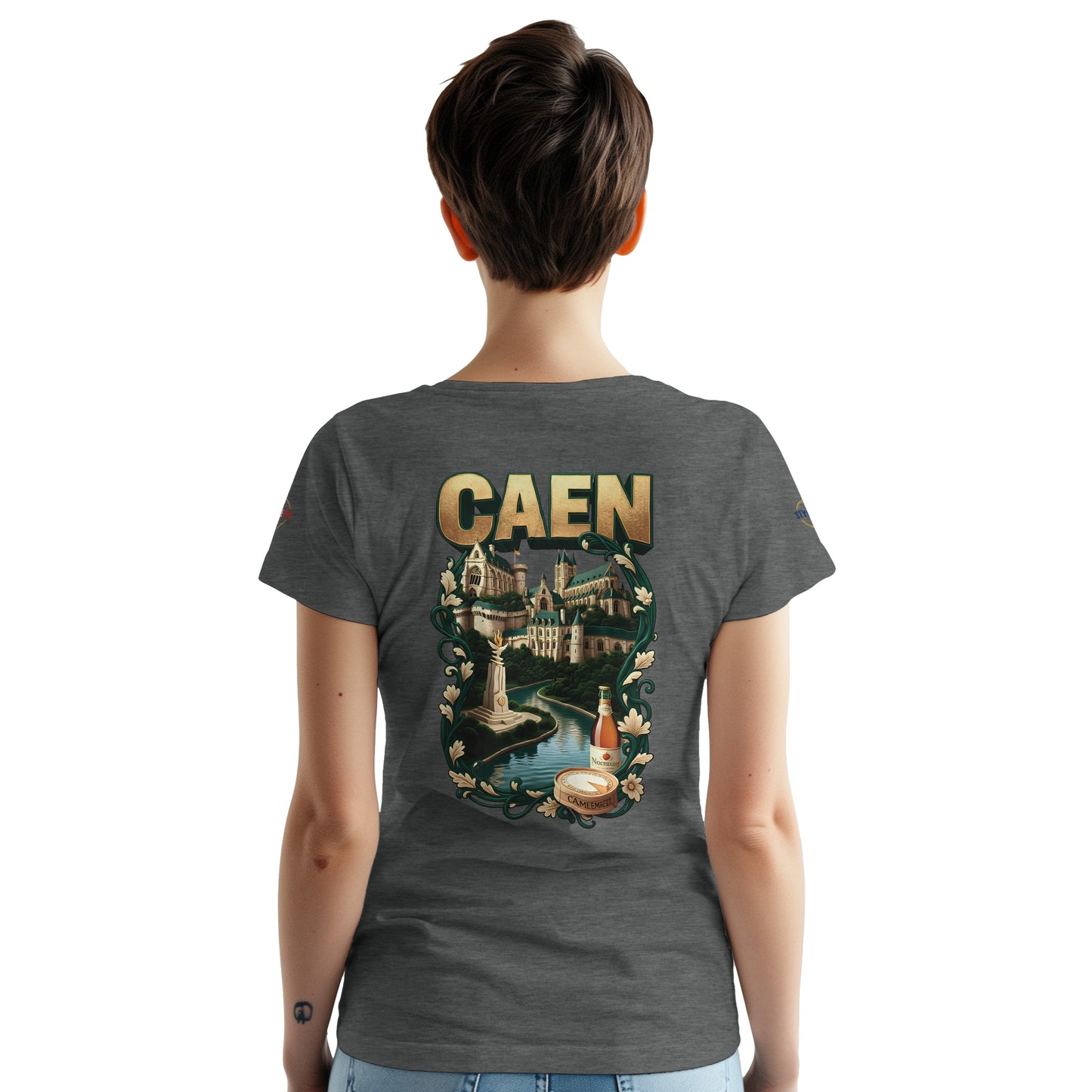 T-shirt Unisexe Caen - Ville de France - Design Classique en Coton