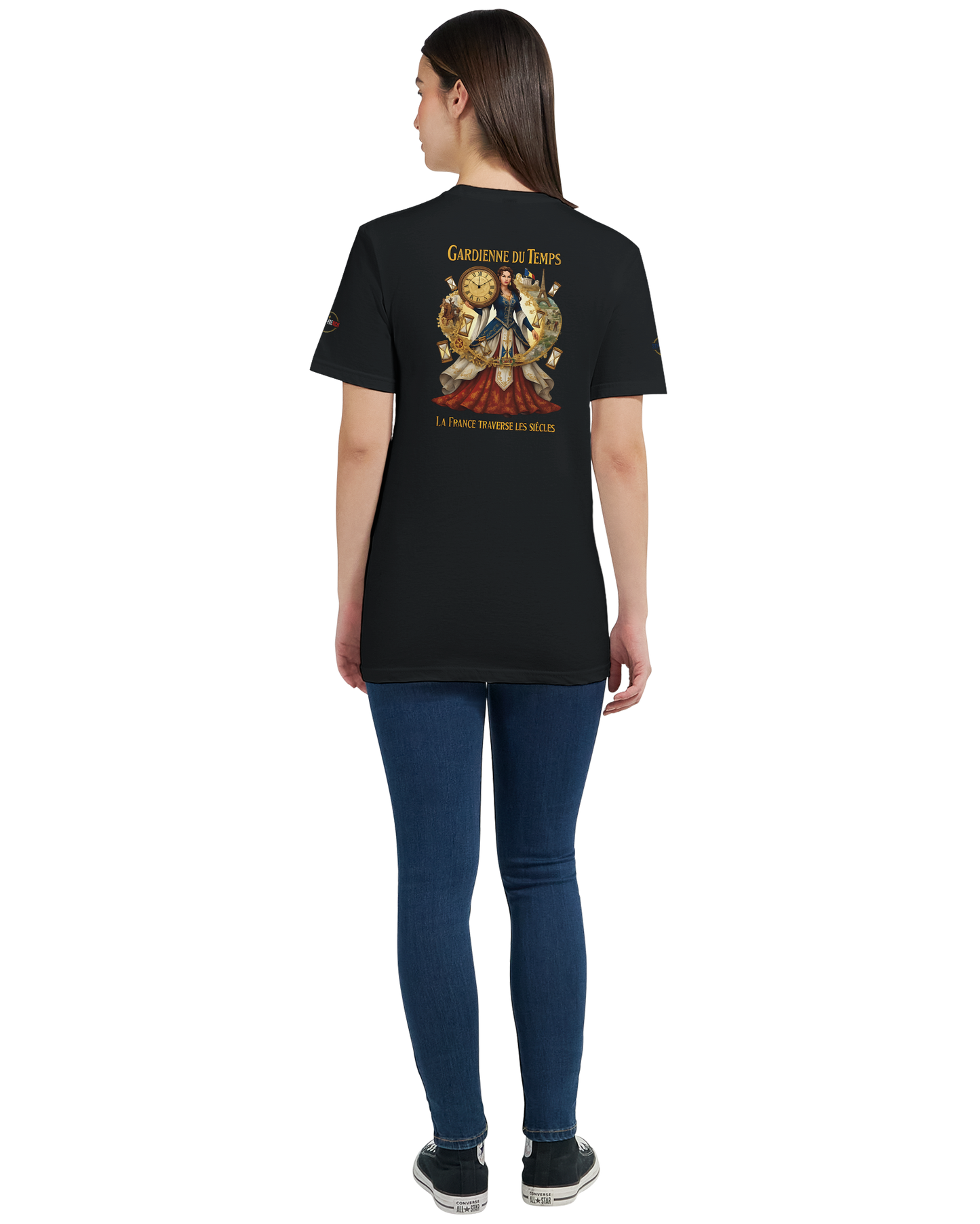 T-shirt Femme Gardienne du Temps - Coton Bio Style Unique
