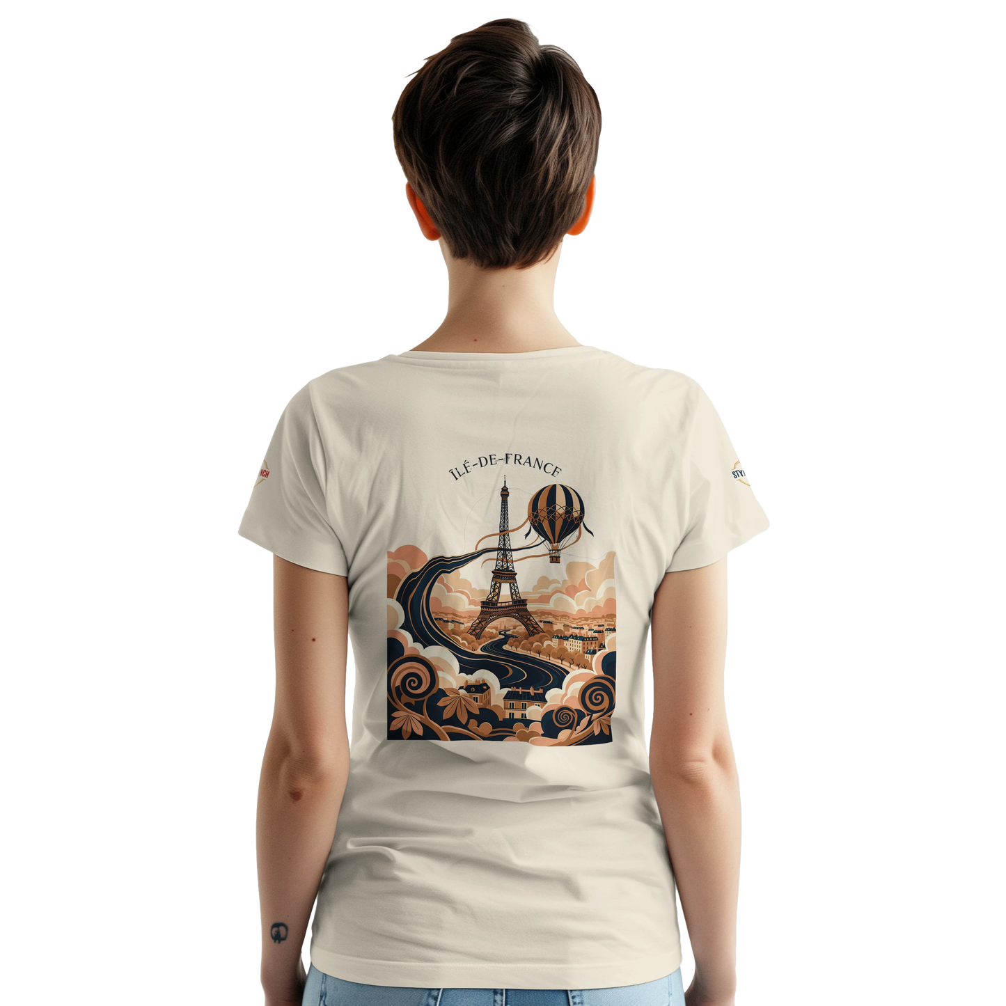 T-shirt Unisexe Île-de-France – Coton Épais à Coupe Classique