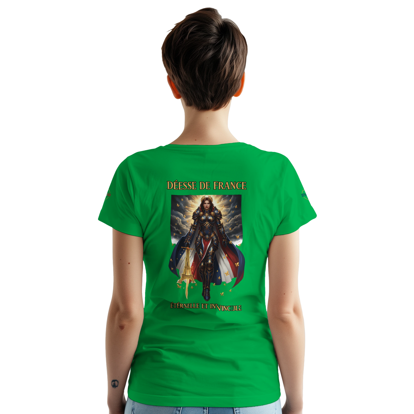 T-shirt Femme Déesse de France - Coton Épais à Coupe Classique