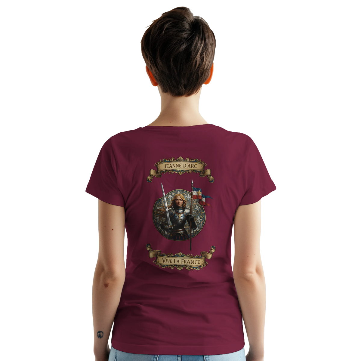 T-shirt Femme Jeanne d'Arc - Symbole Iconique en Coton Premium