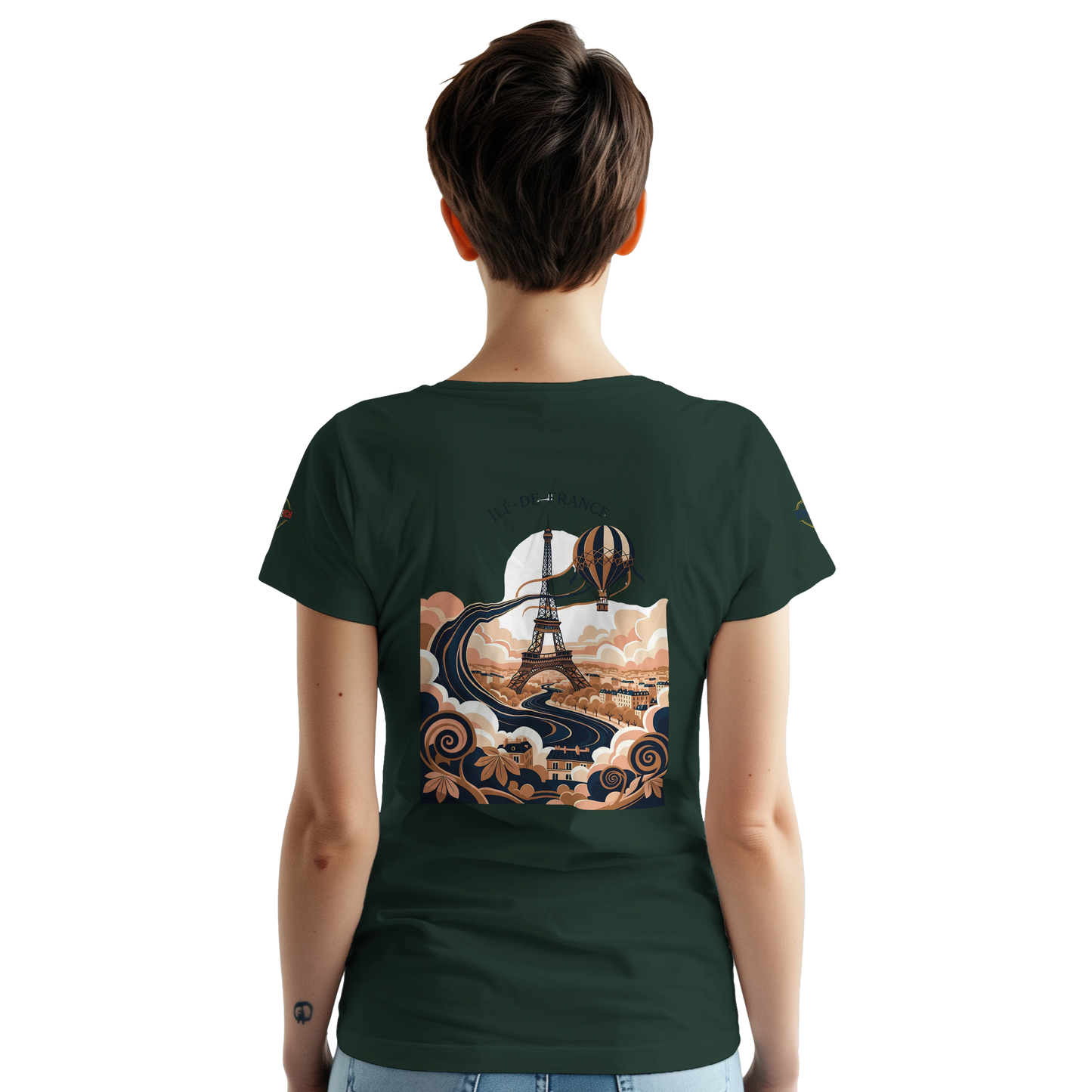 T-shirt Unisexe Île-de-France – Coton Épais à Coupe Classique
