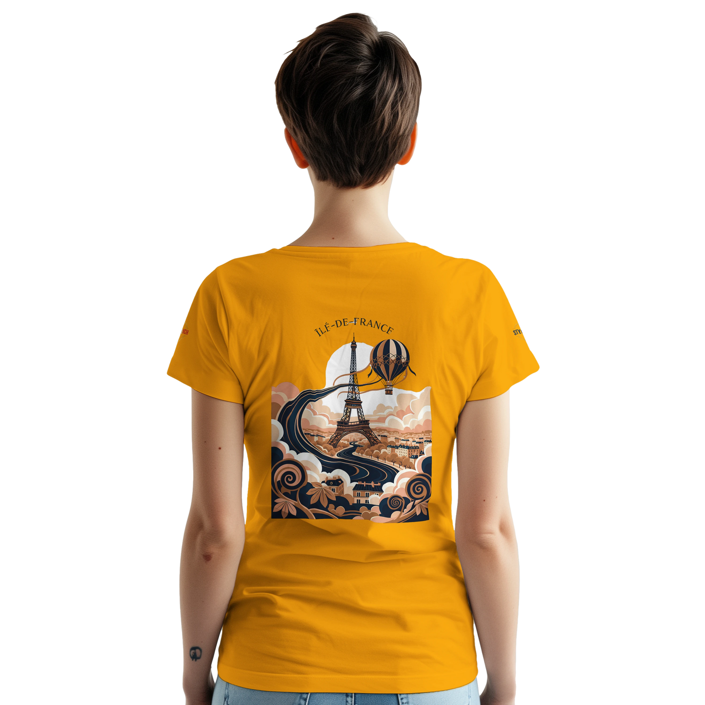 T-shirt Unisexe Île-de-France – Coton Épais à Coupe Classique