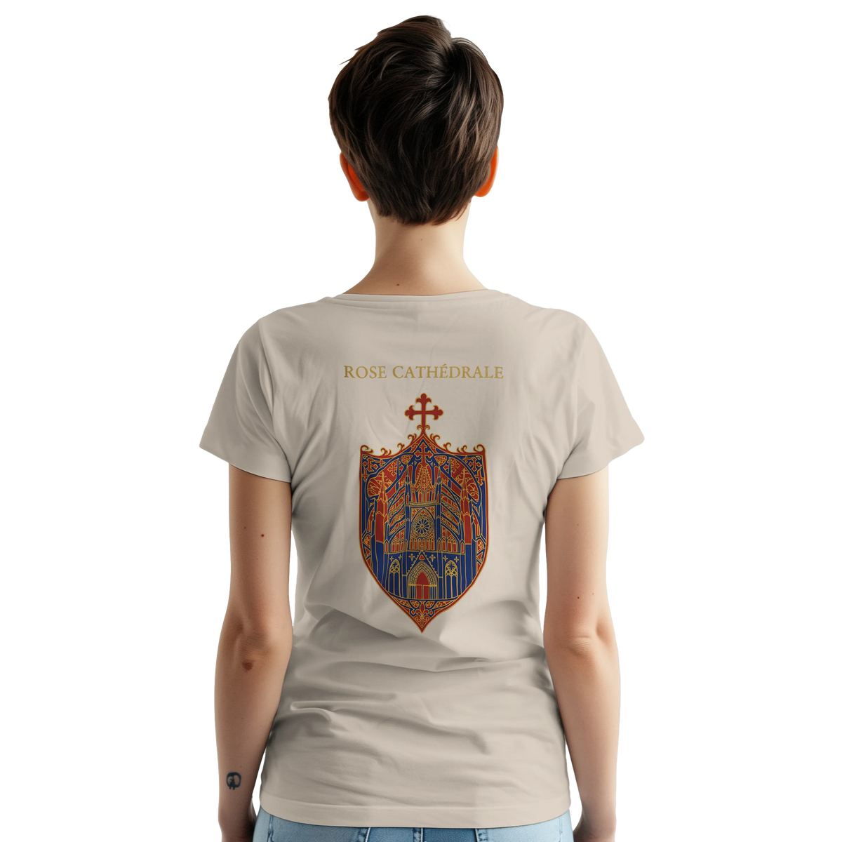 T-Shirt Femme Rose Cathédrale | Gildan 5000 Coton Épais
