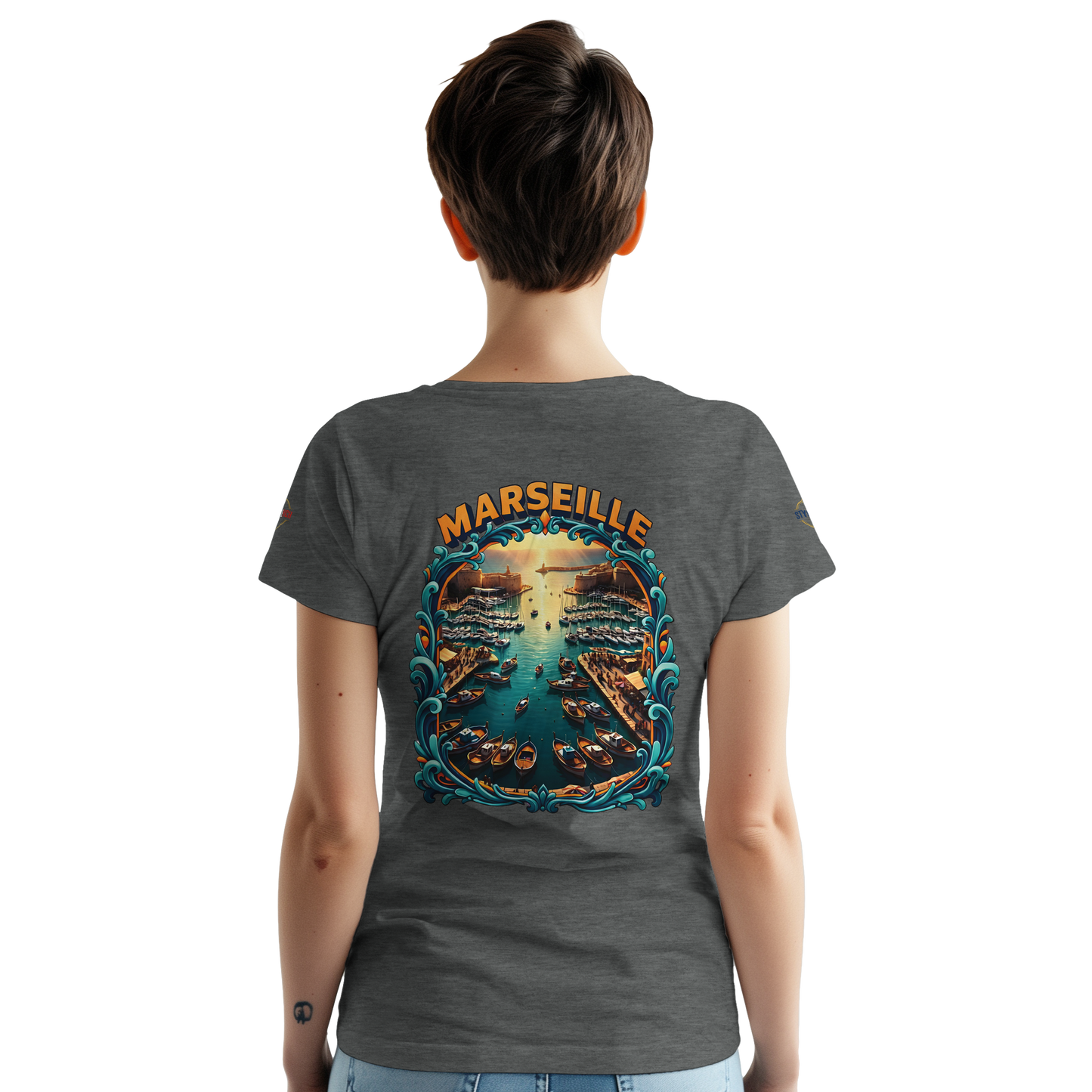 T-shirt Unisexe Marseille – Coton Épais à Coupe Classique
