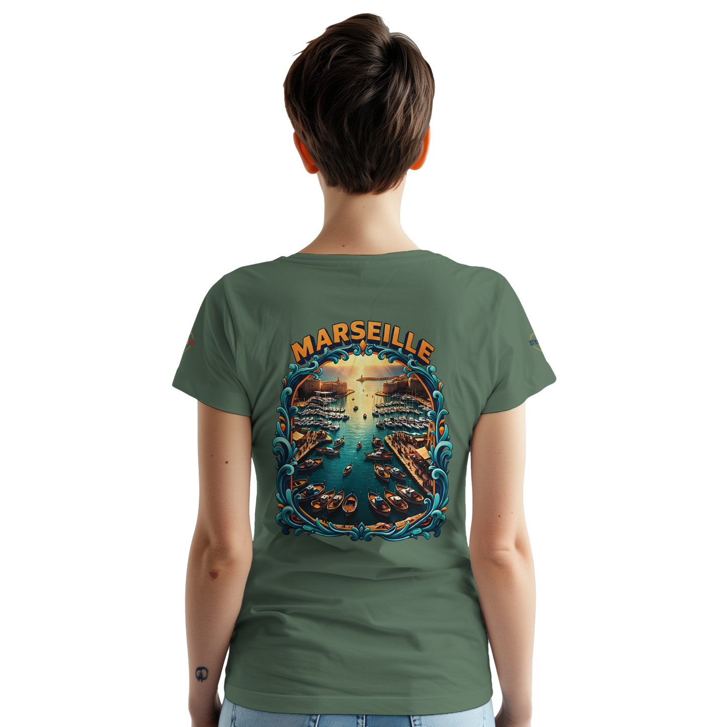 T-shirt Unisexe Marseille – Coton Épais à Coupe Classique