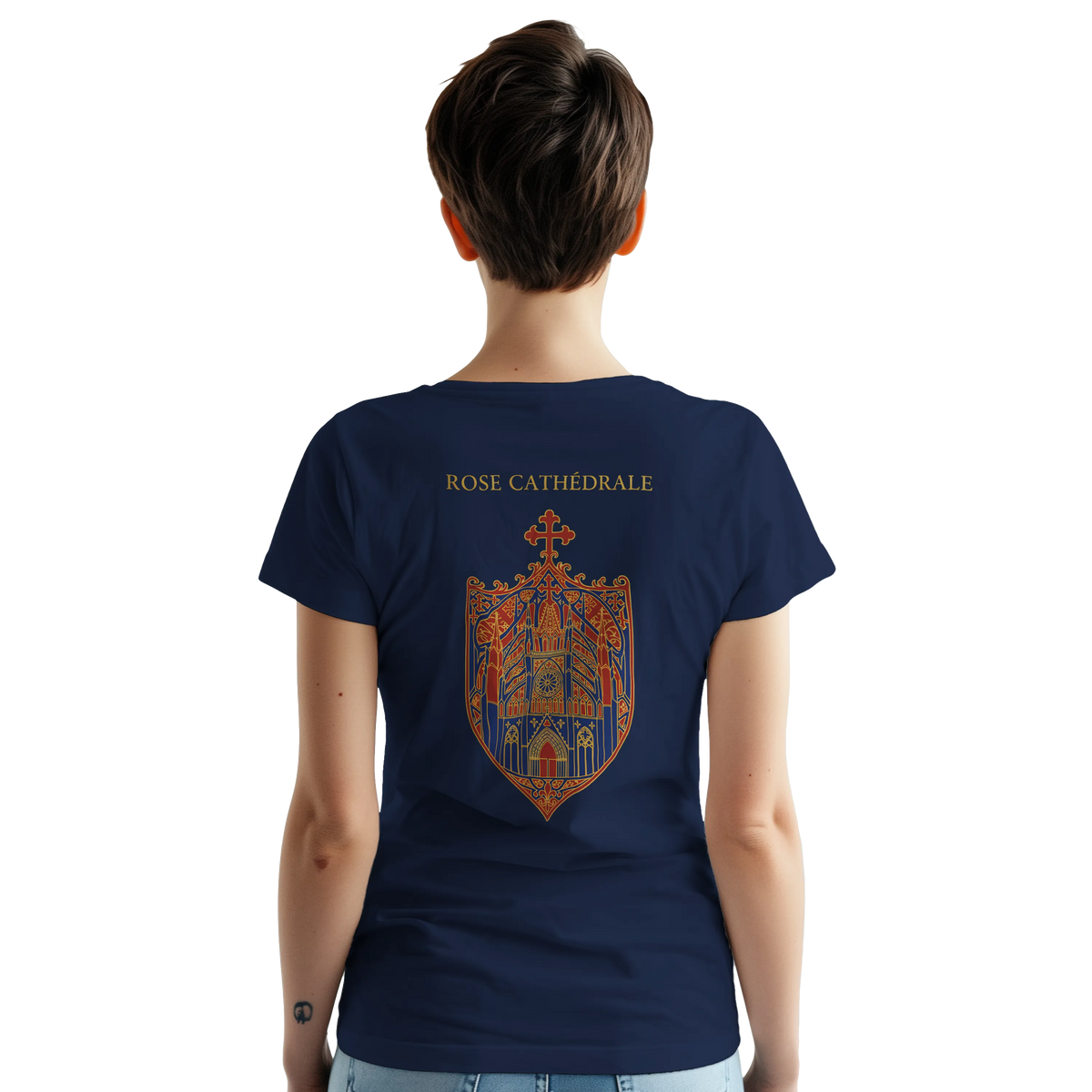 T-Shirt Femme Rose Cathédrale | Gildan 5000 Coton Épais