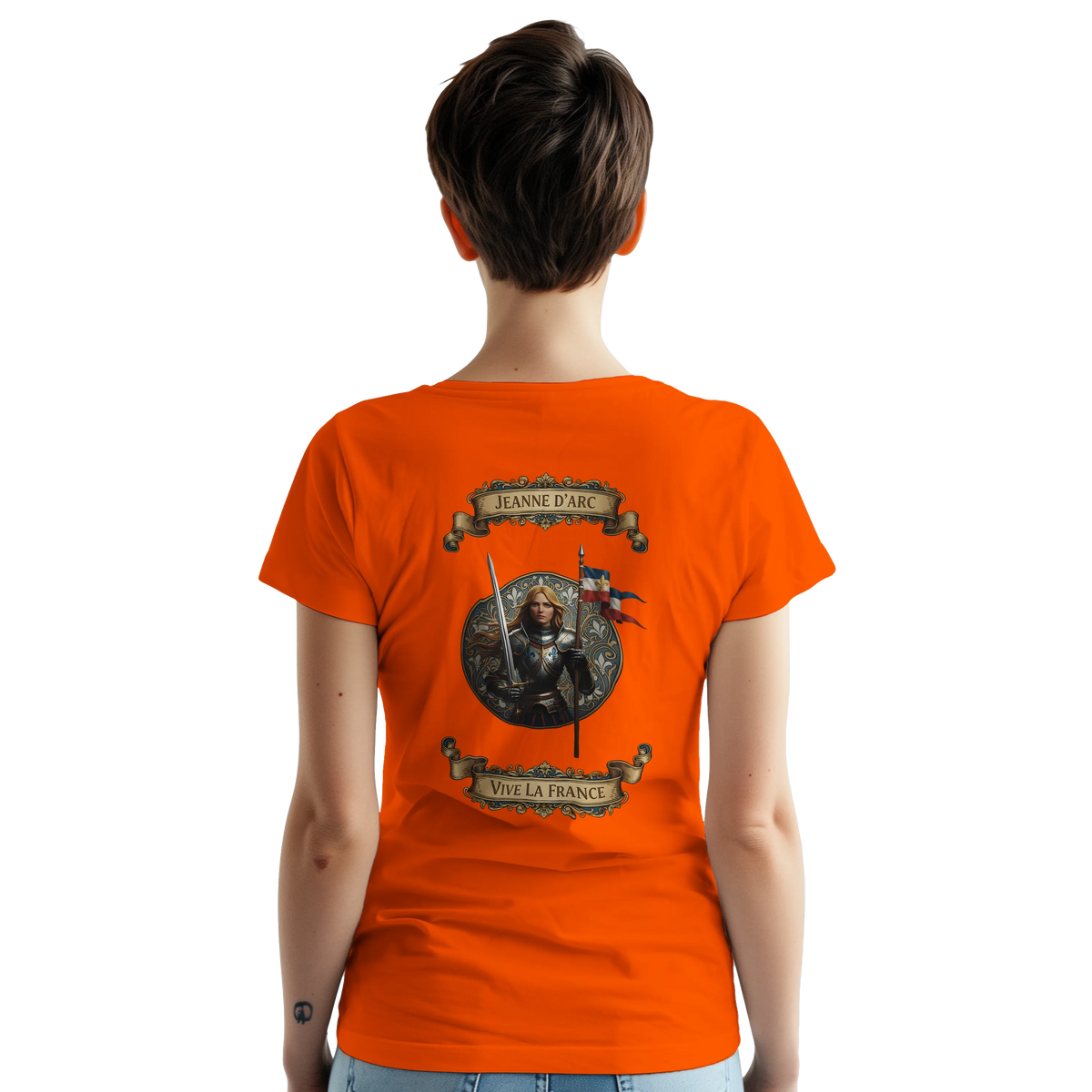T-shirt Femme Jeanne d'Arc - Symbole Iconique en Coton Premium