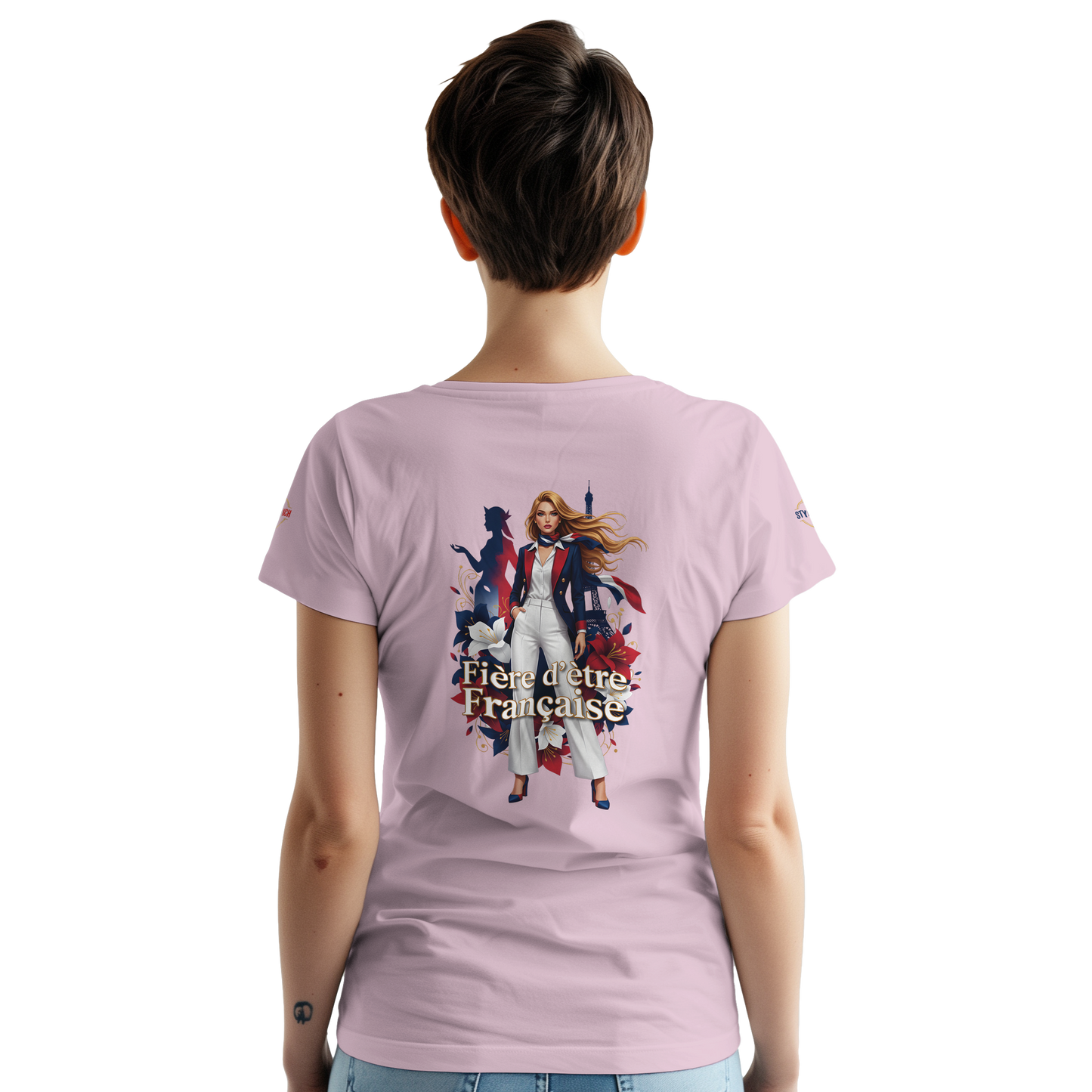 T-Shirt Femme Fière d'Être Française – Coton Premium