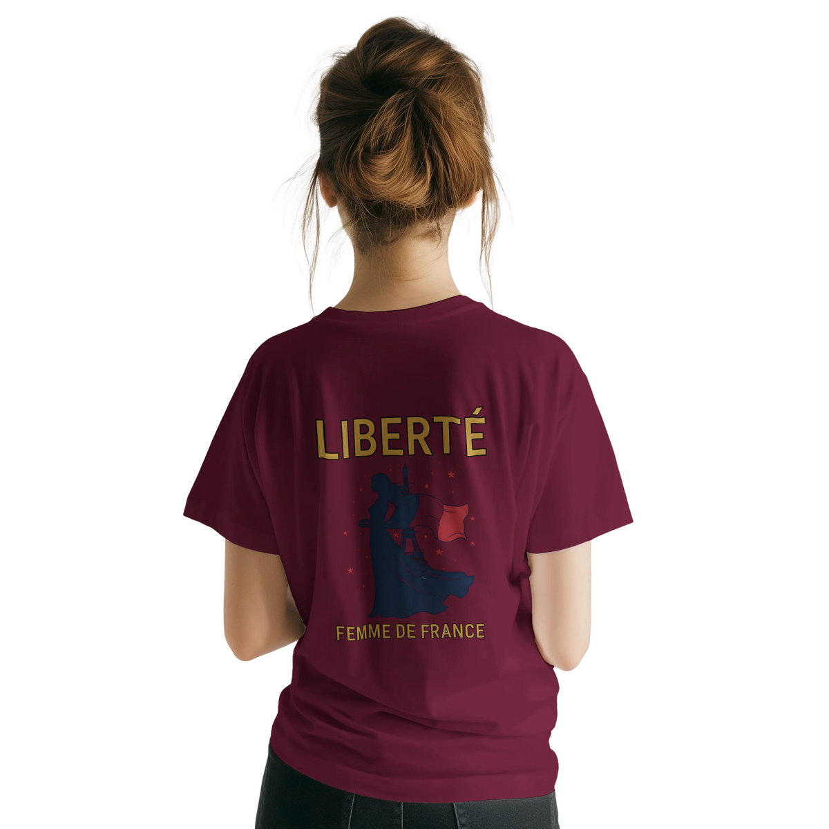T-shirt Femme Liberté Classique – Col Ras du Cou Gildan 64000