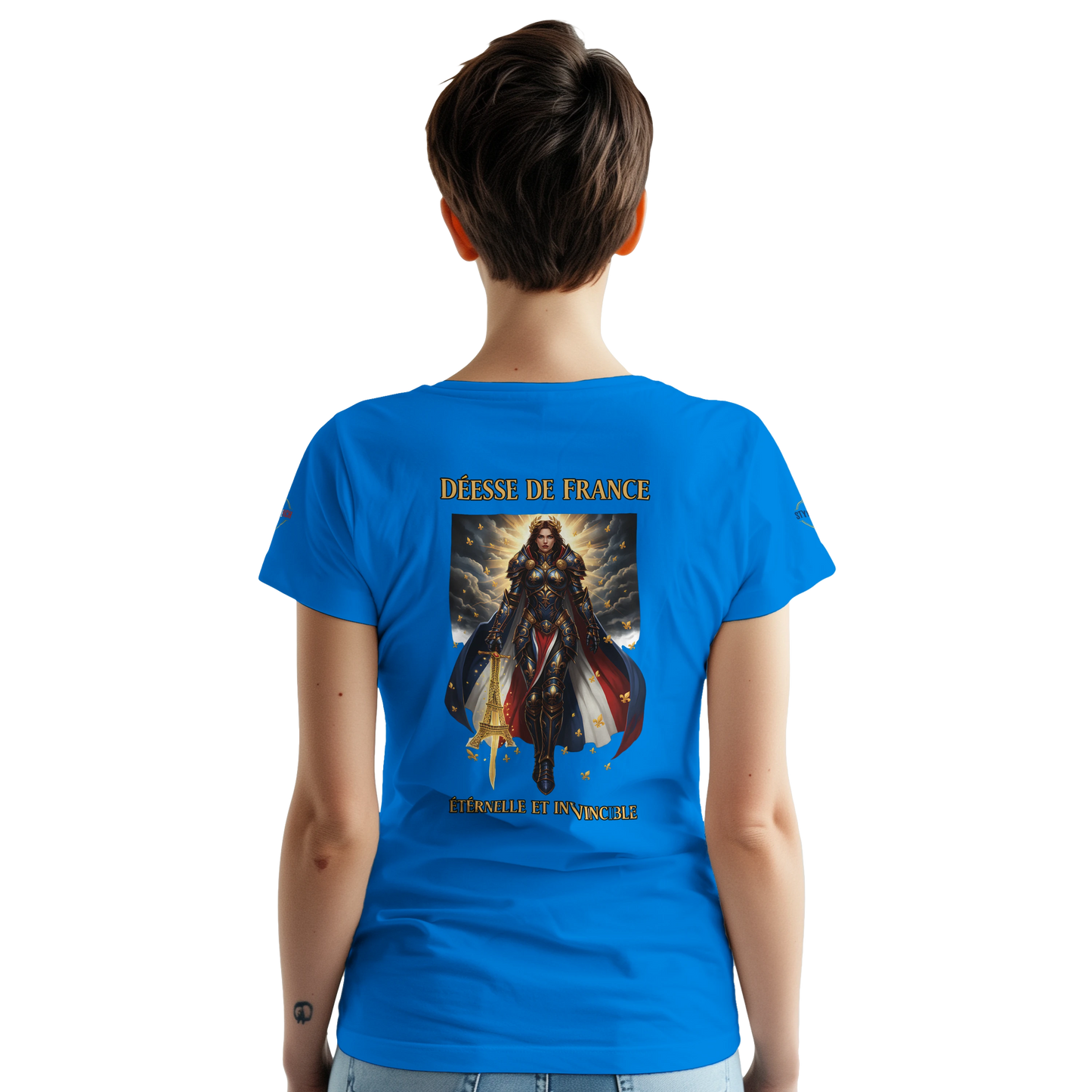 T-shirt Femme Déesse de France - Coton Épais à Coupe Classique