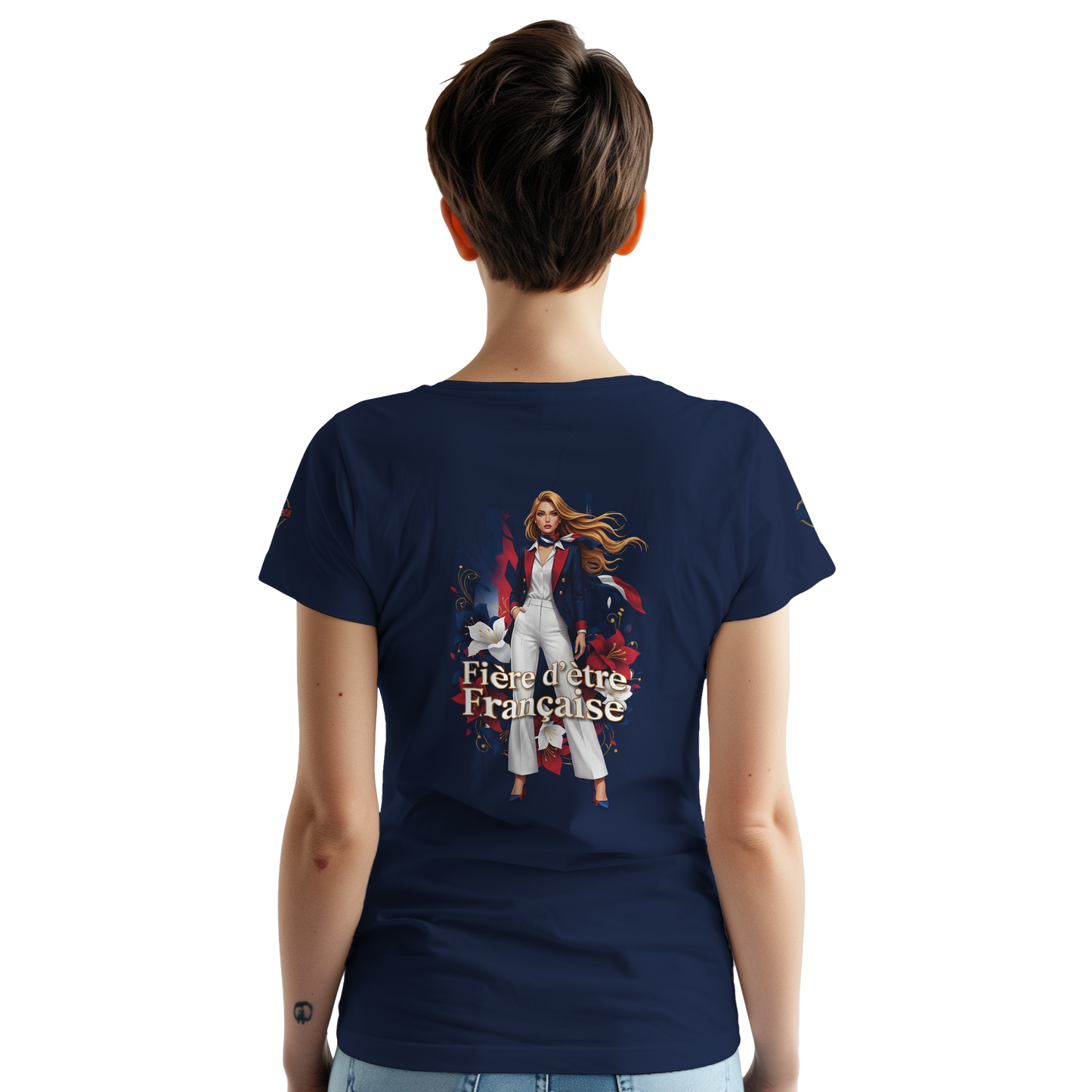 T-Shirt Femme Fière d'Être Française – Coton Premium