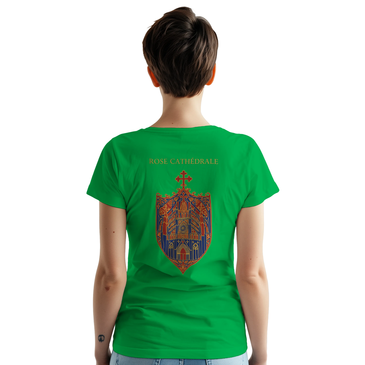 T-Shirt Femme Rose Cathédrale | Gildan 5000 Coton Épais
