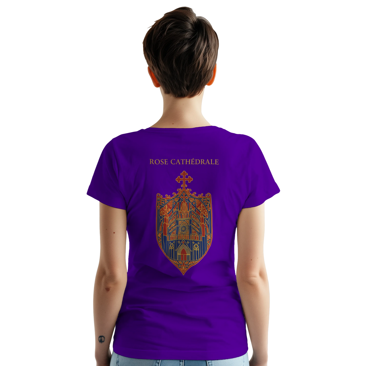 T-Shirt Femme Rose Cathédrale | Gildan 5000 Coton Épais