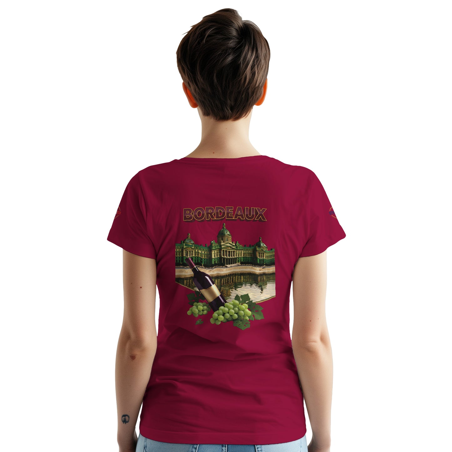 T-shirt Unisexe Bordeaux Ville de France – Coton Épais Premium