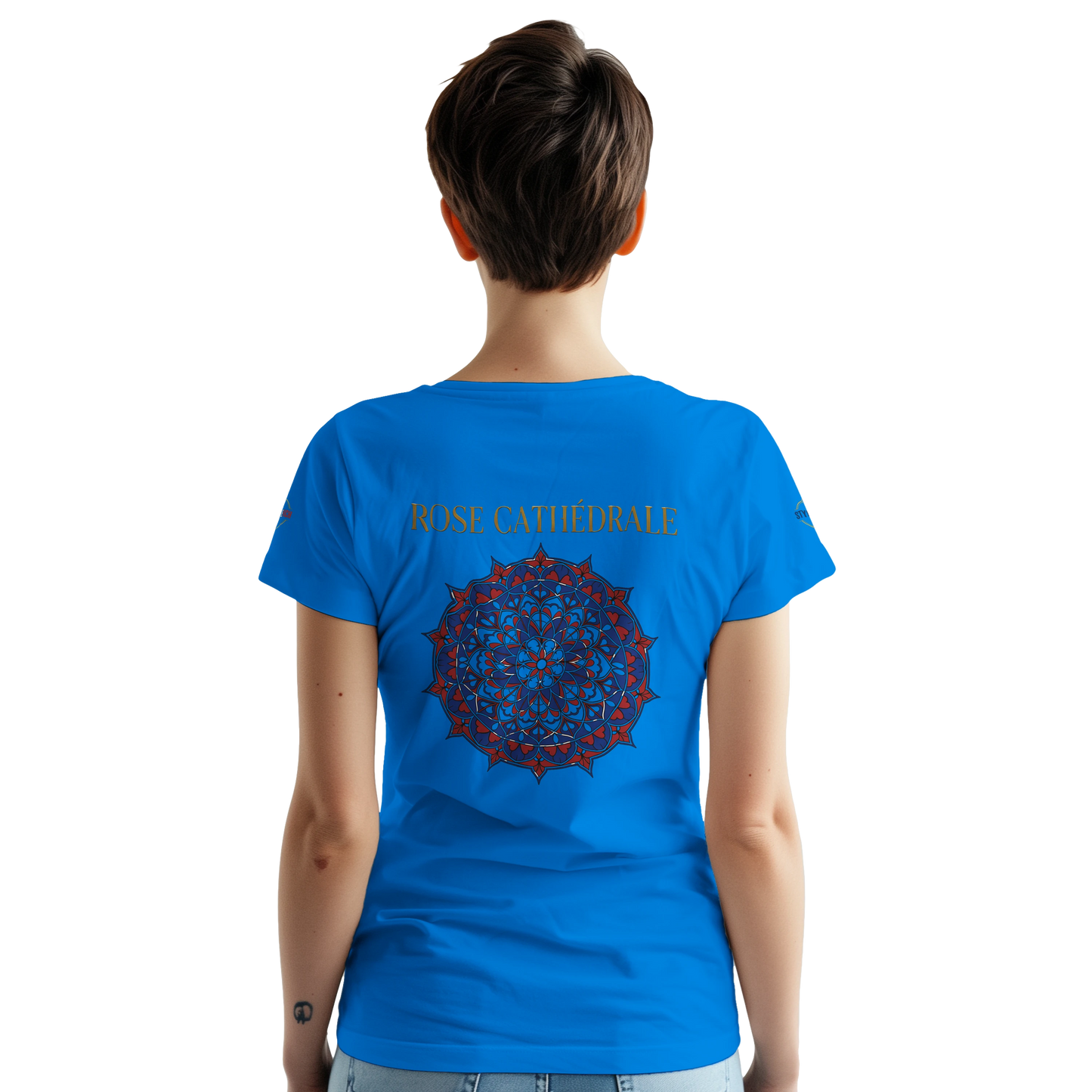 T-shirt Femme Rose Cathédrale – Coton Épais à Coupe Classique