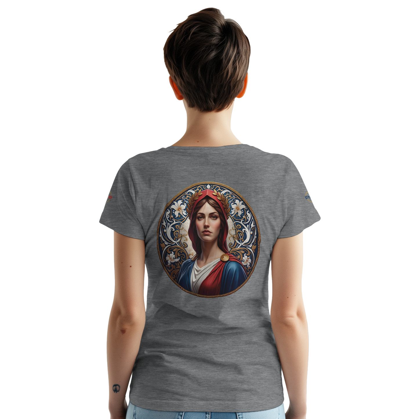 T-shirt Femme Marianne – Coton Épais Coupe Classique