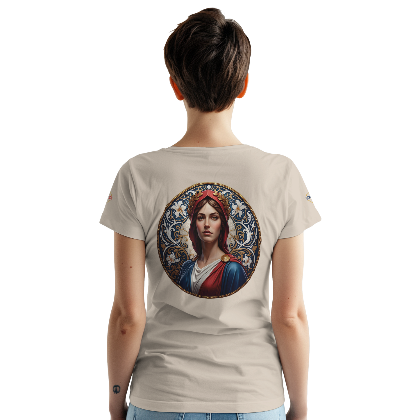 T-shirt Femme Marianne – Coton Épais Coupe Classique