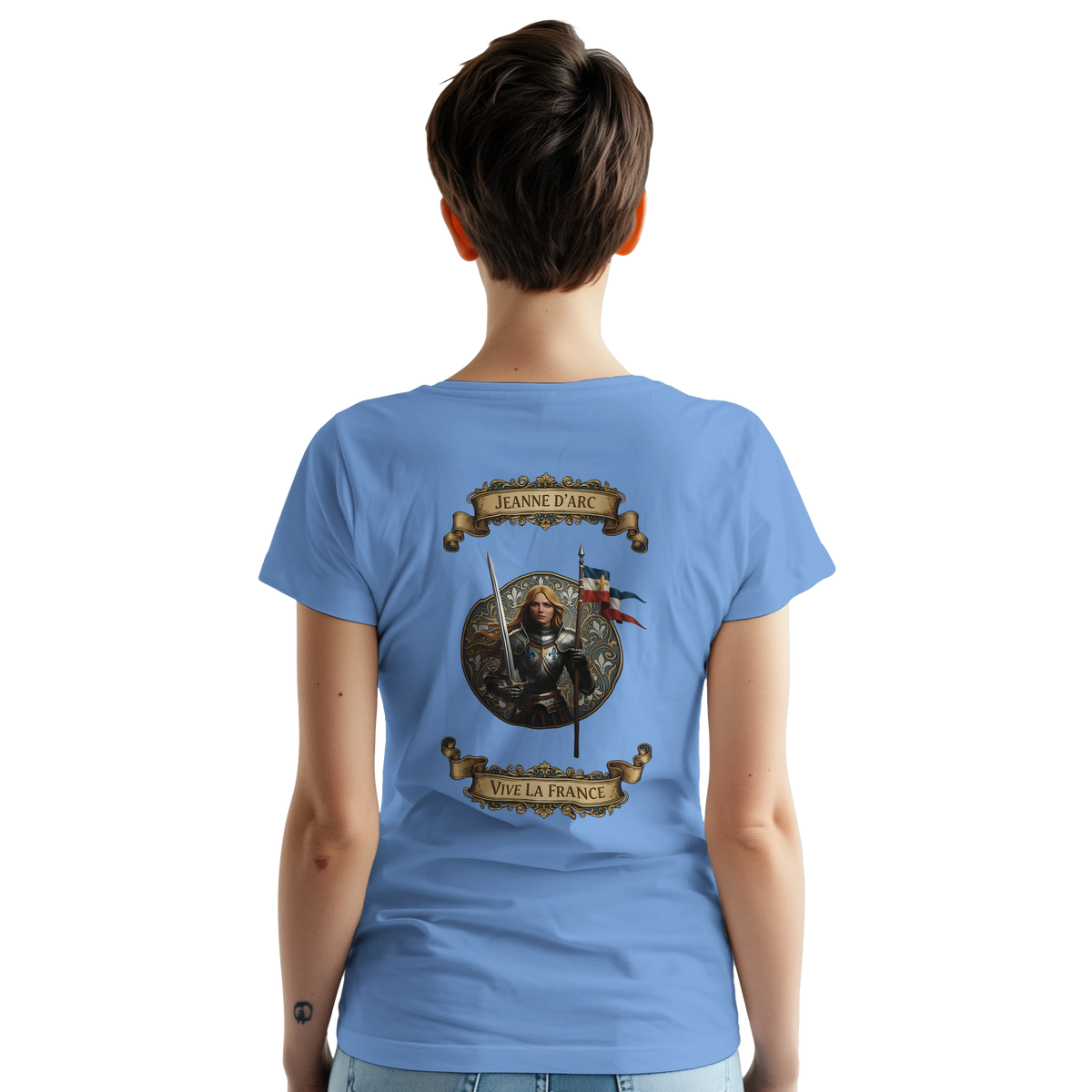 T-shirt Femme Jeanne d'Arc - Symbole Iconique en Coton Premium