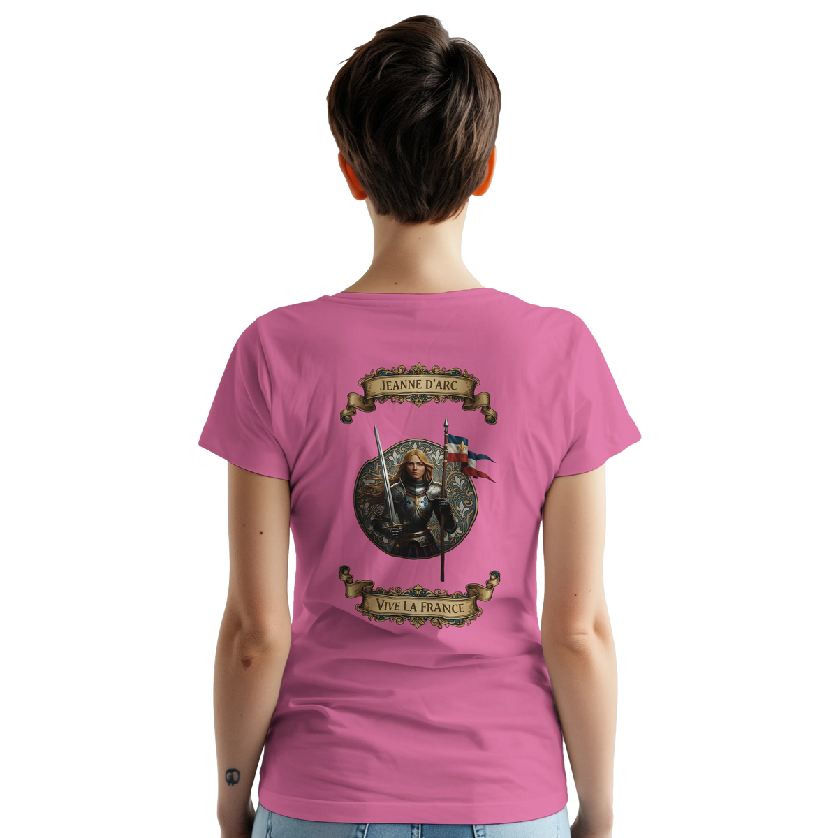 T-shirt Femme Jeanne d'Arc - Symbole Iconique en Coton Premium