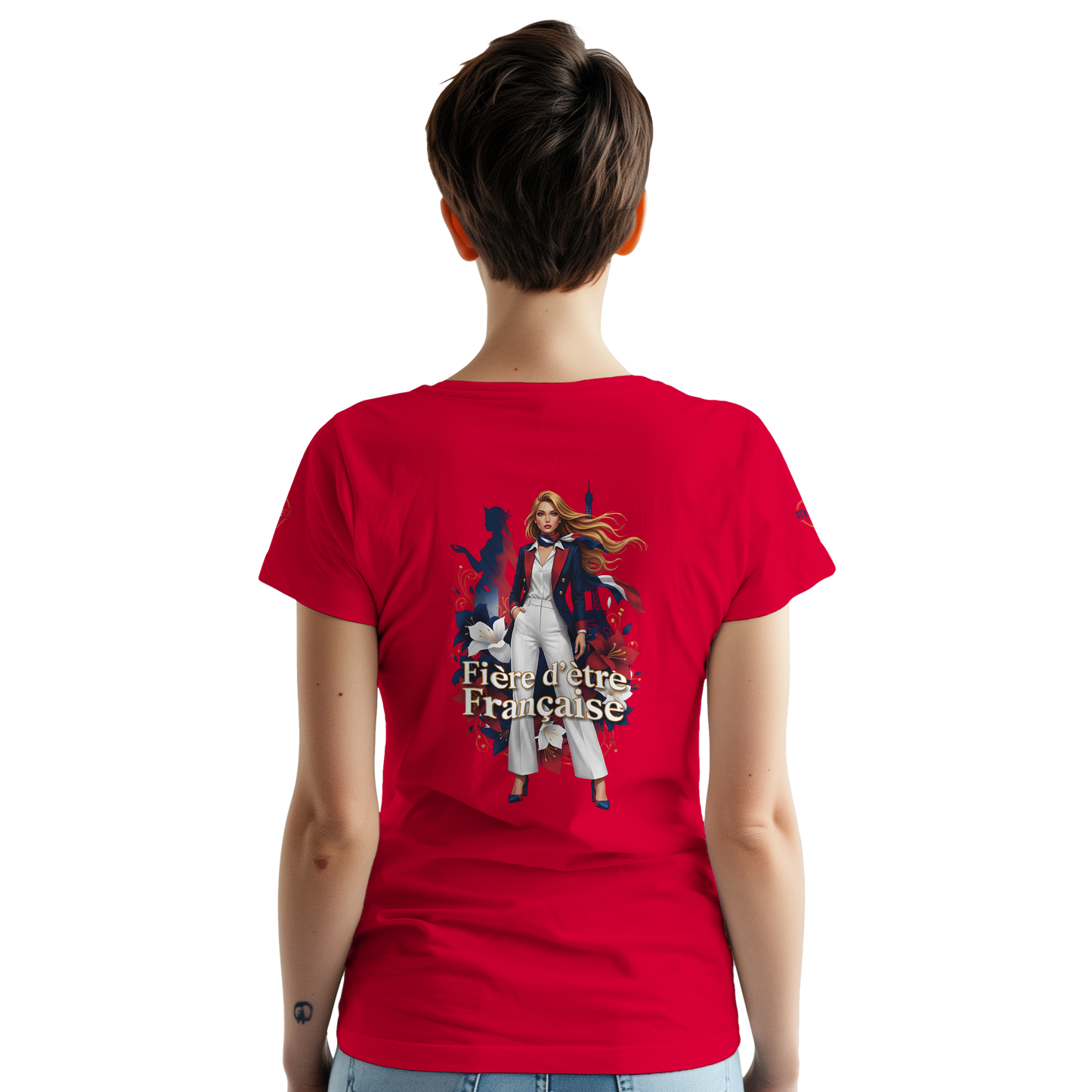T-Shirt Femme Fière d'Être Française – Coton Premium