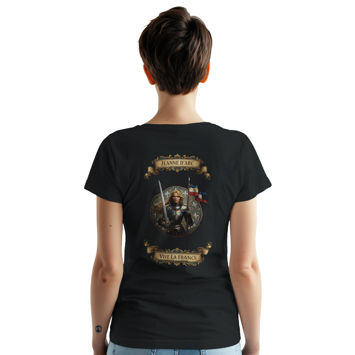 T-shirt Femme Jeanne d'Arc - Symbole Iconique en Coton Premium