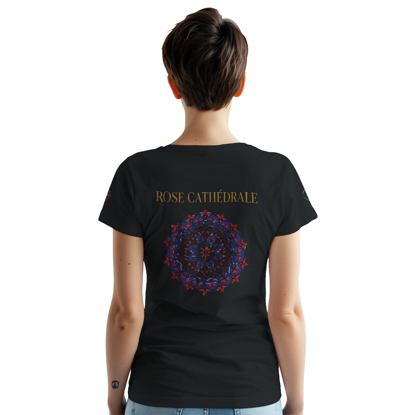 T-shirt Femme Rose Cathédrale – Coton Épais à Coupe Classique