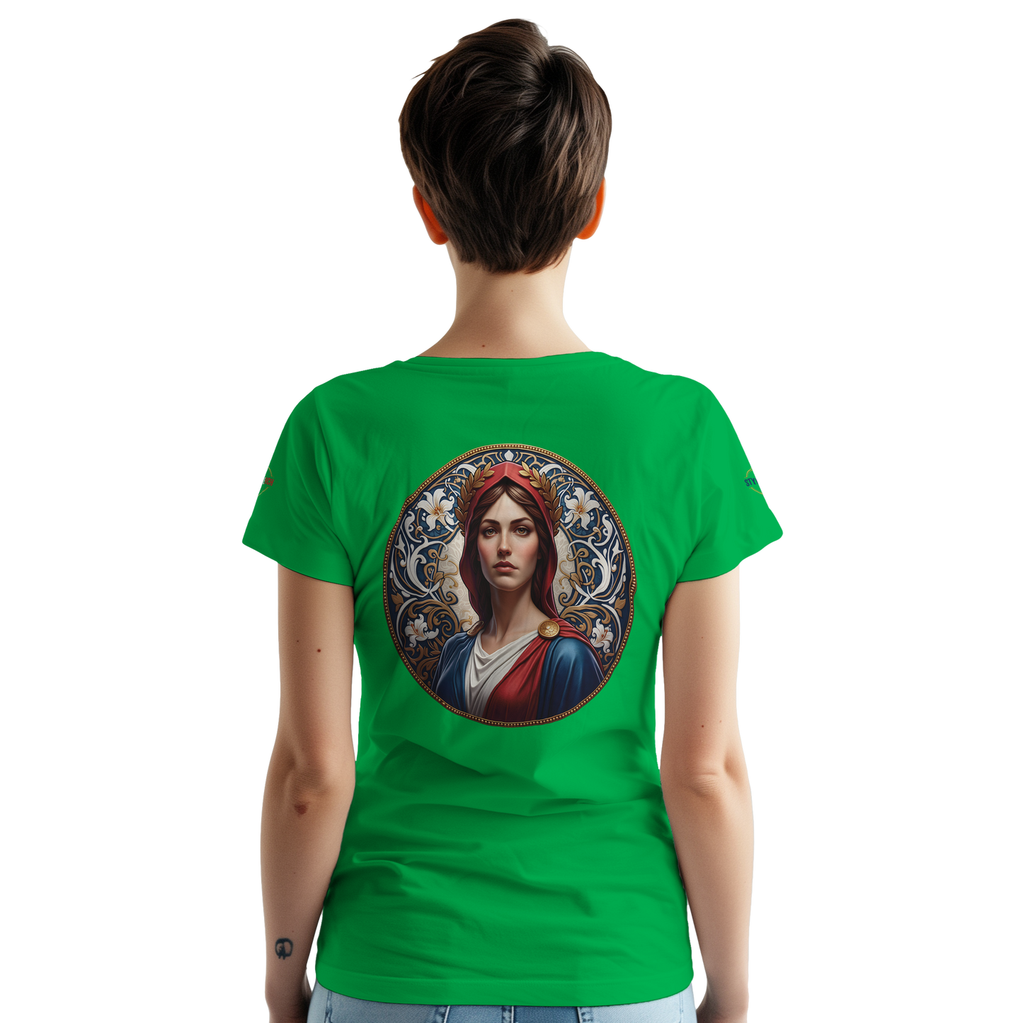 T-shirt Femme Marianne – Coton Épais Coupe Classique