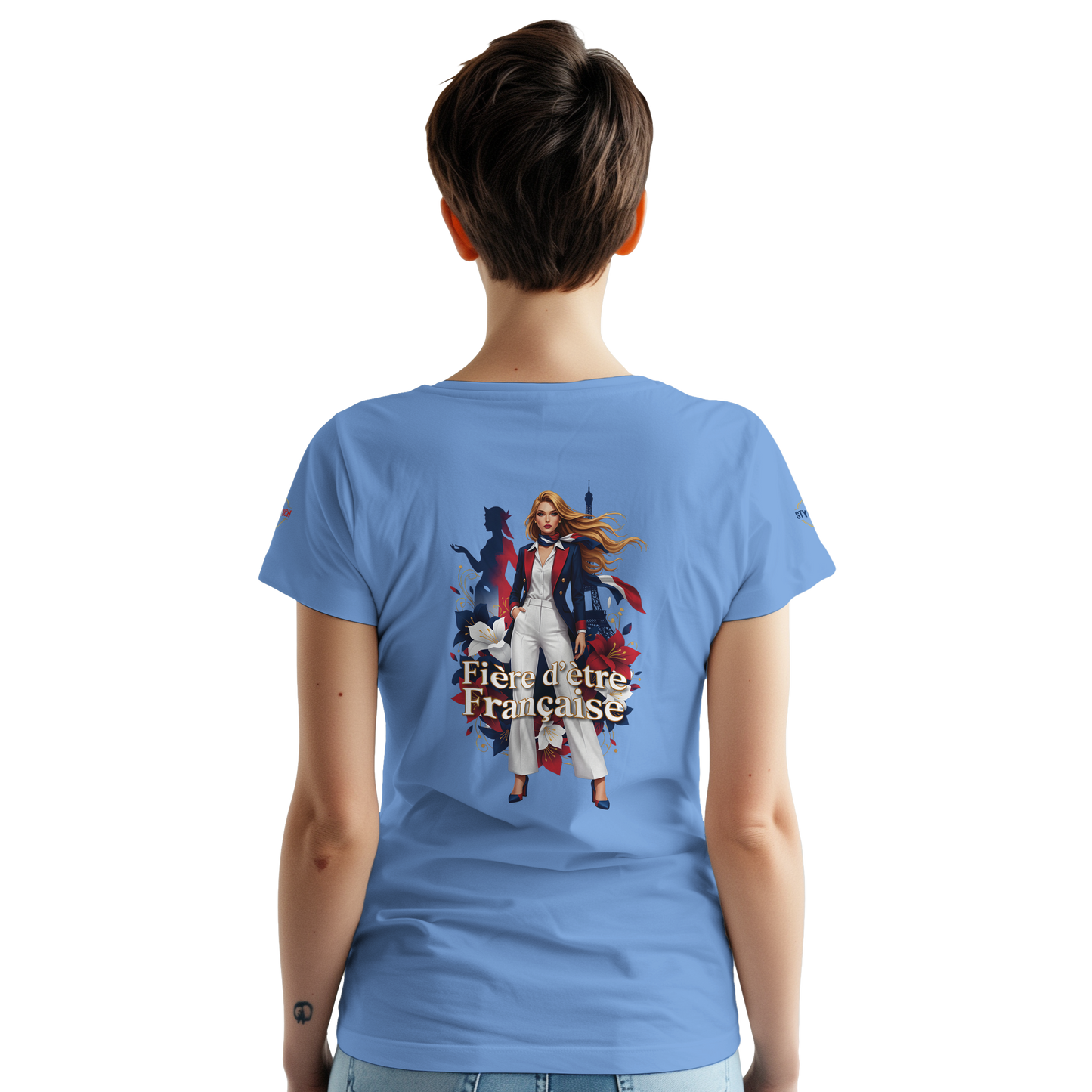 T-Shirt Femme Fière d'Être Française – Coton Premium